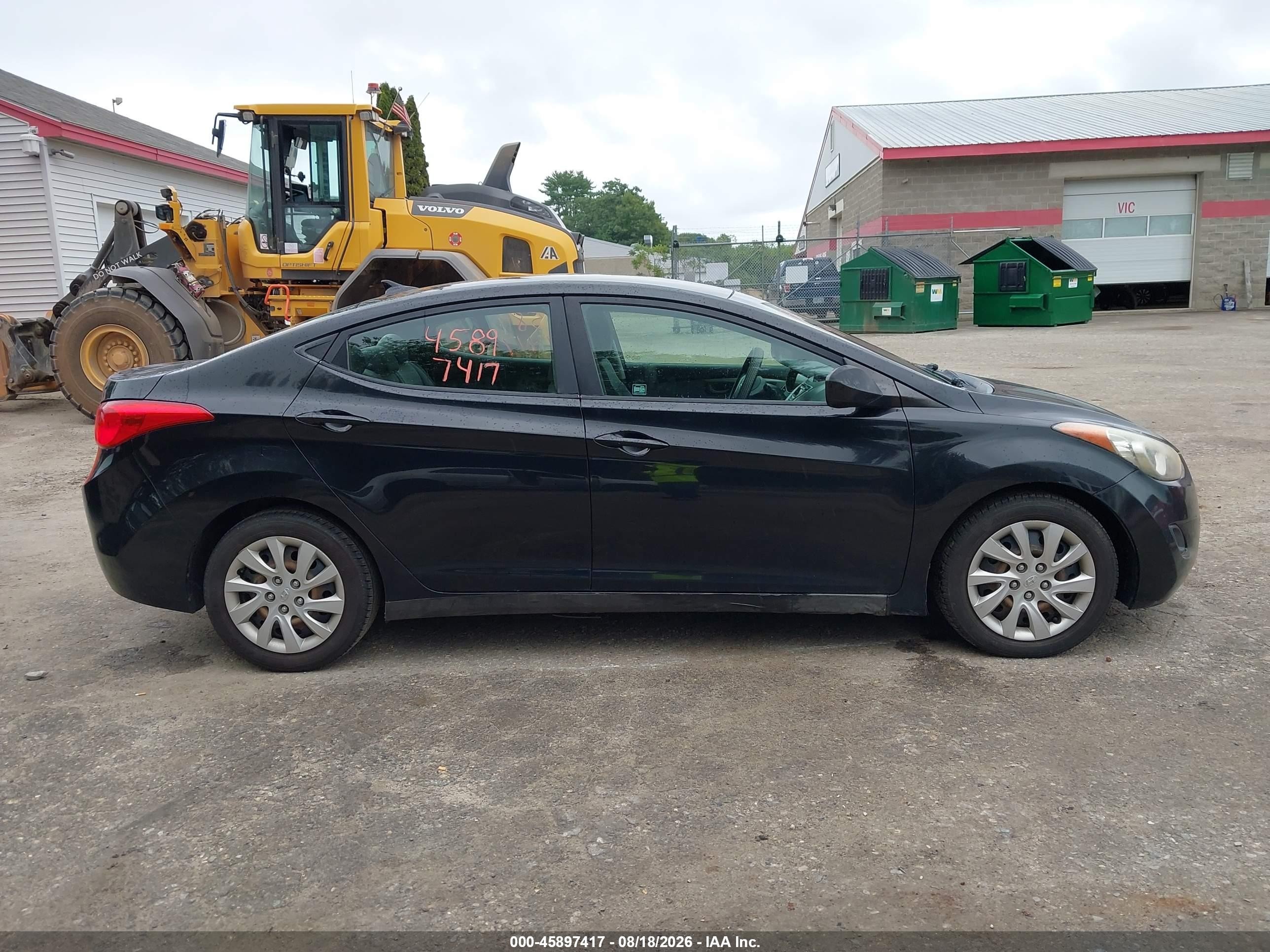 2011 Hyundai Elantra Gls Black vin: 5NPDH4AEXBH045478