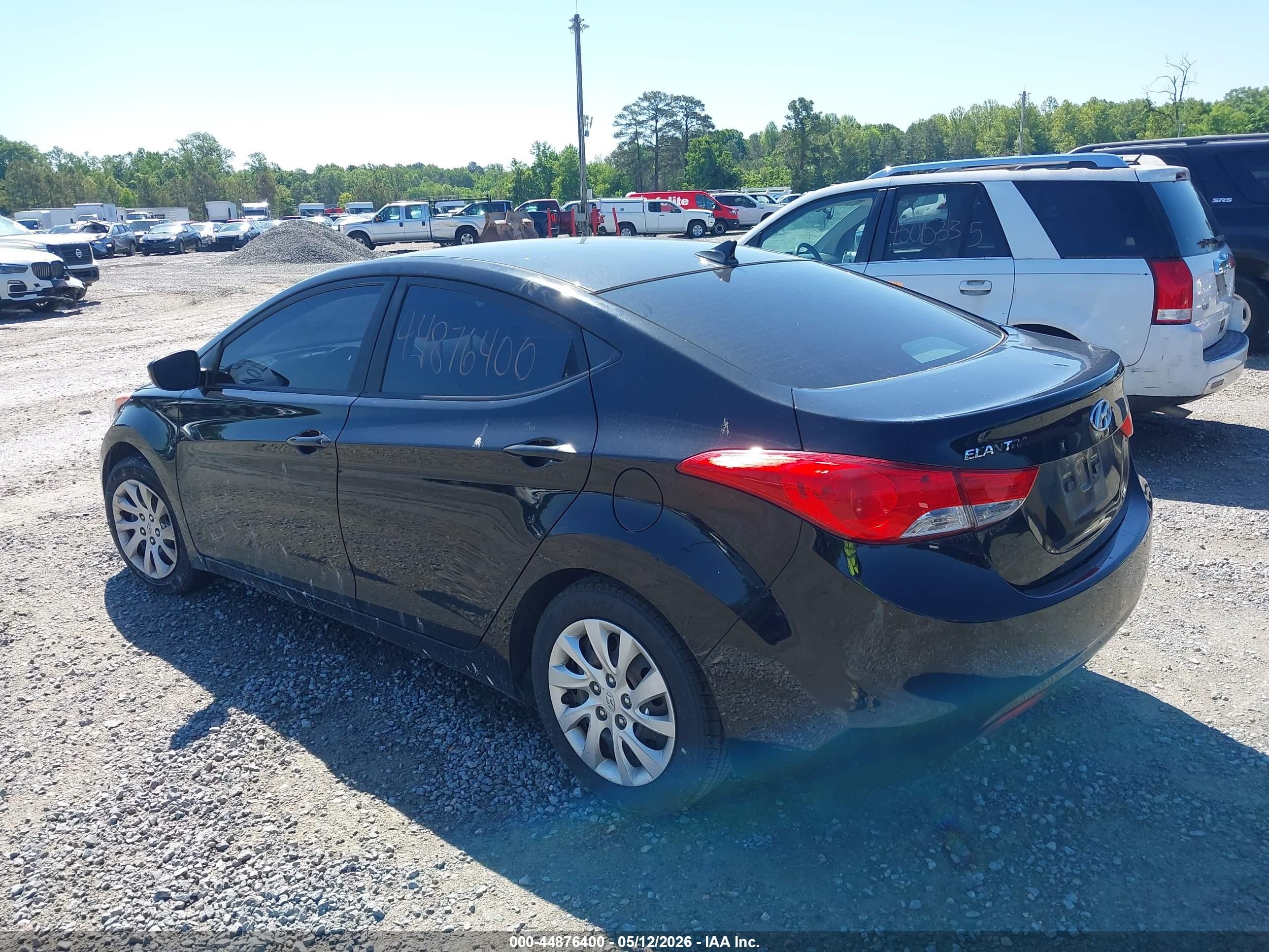 2012 Hyundai Elantra Gls Black vin: 5NPDH4AEXCH070737