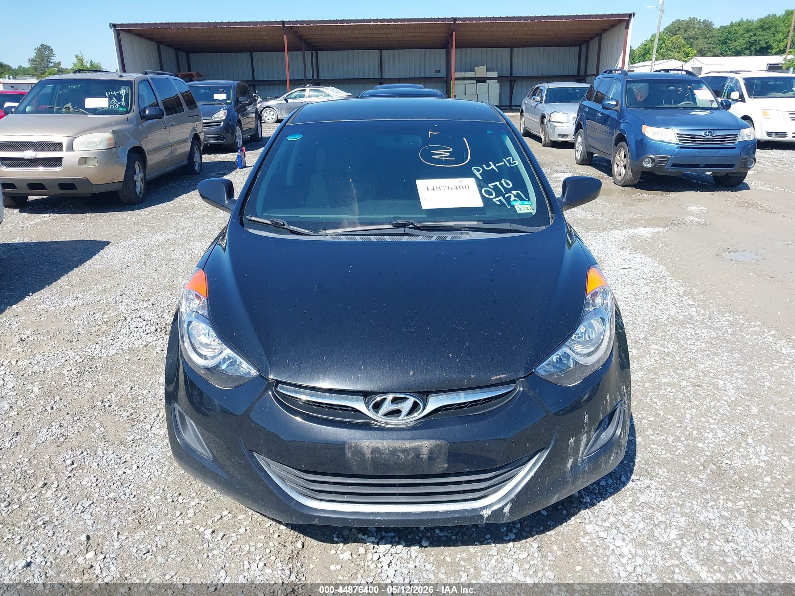 2012 Hyundai Elantra Gls Black vin: 5NPDH4AEXCH070737
