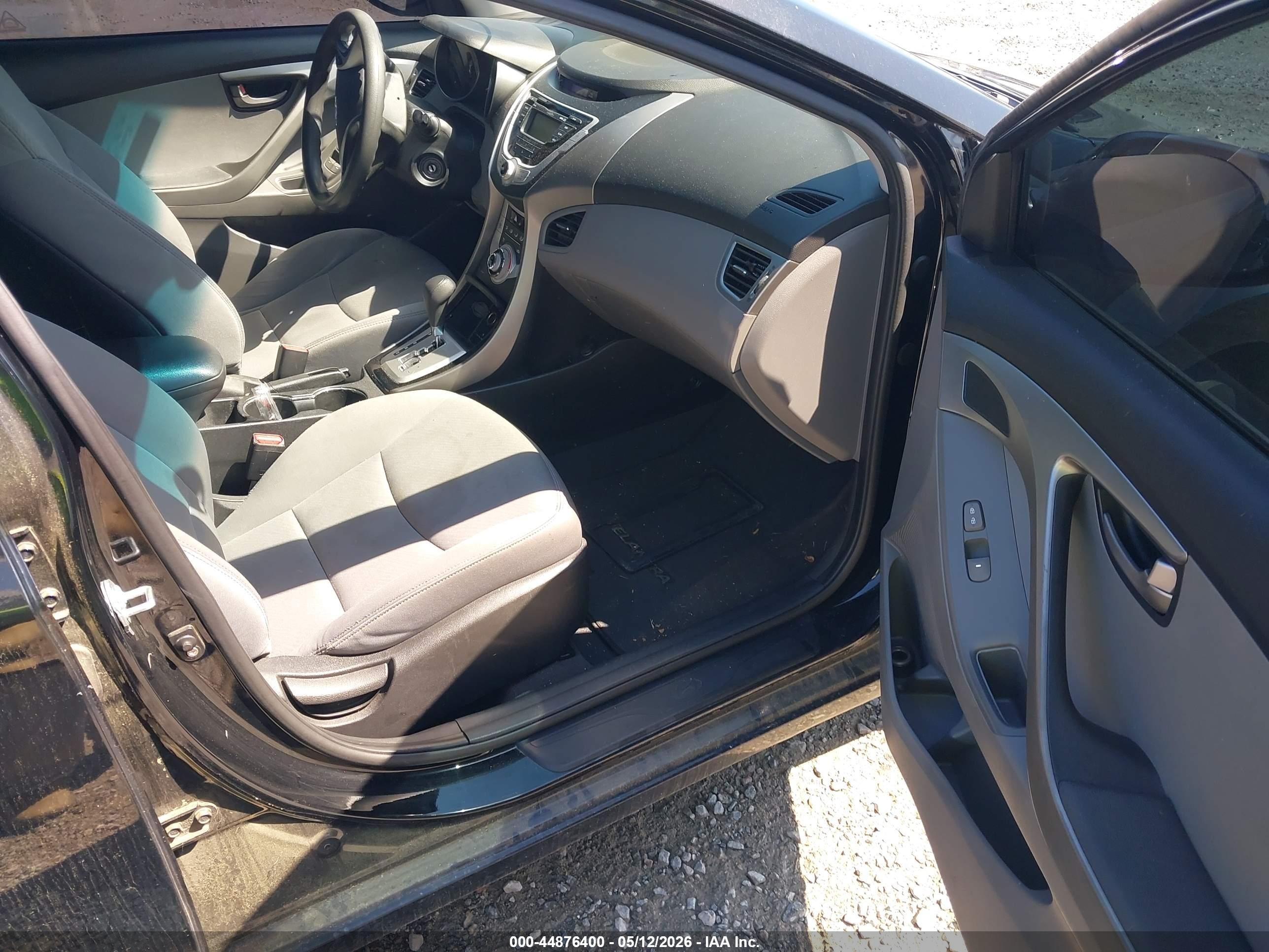 2012 Hyundai Elantra Gls Black vin: 5NPDH4AEXCH070737