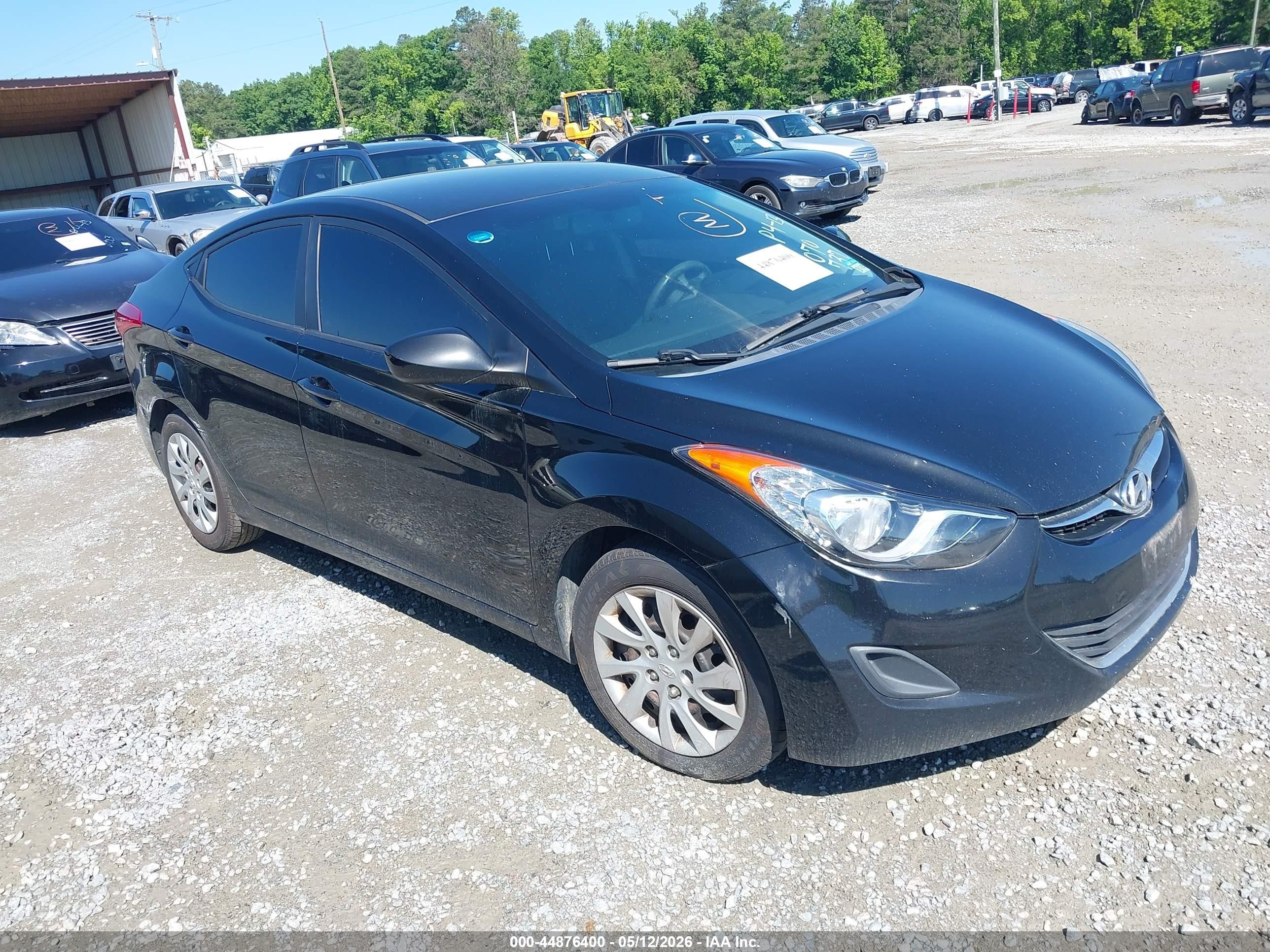 2012 Hyundai Elantra Gls Black vin: 5NPDH4AEXCH070737