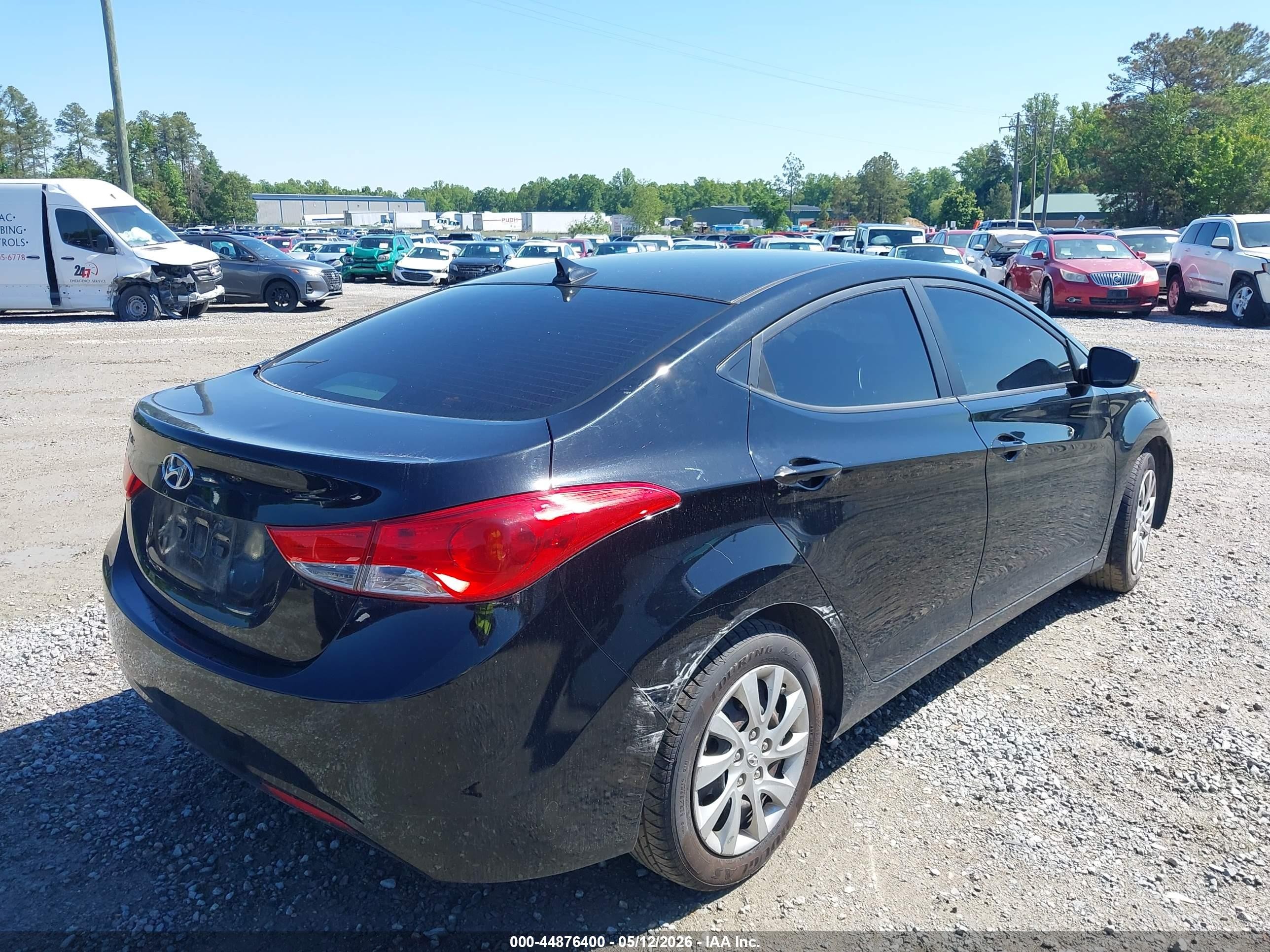 2012 Hyundai Elantra Gls Black vin: 5NPDH4AEXCH070737