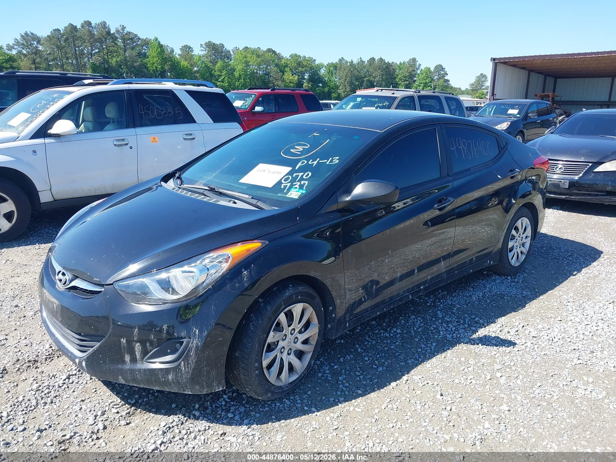 2012 Hyundai Elantra Gls Black vin: 5NPDH4AEXCH070737