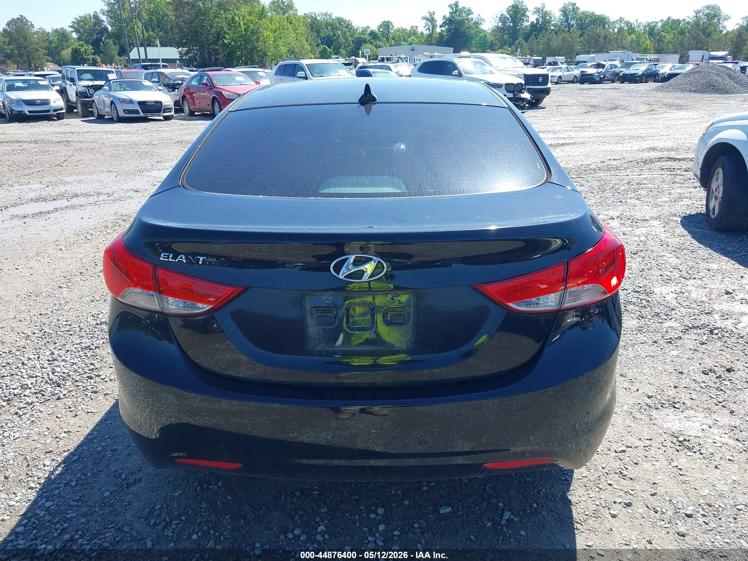 2012 Hyundai Elantra Gls Black vin: 5NPDH4AEXCH070737