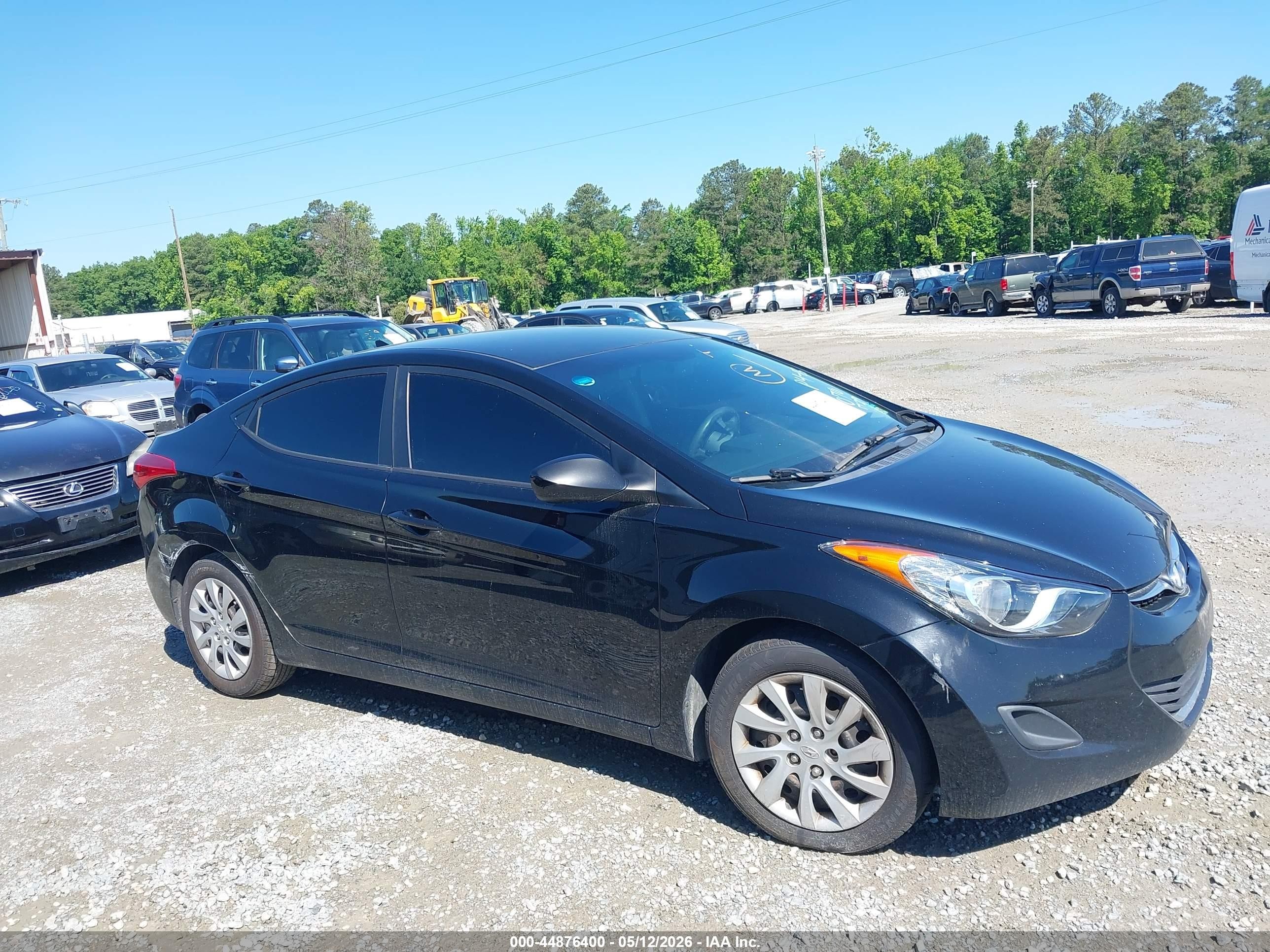 2012 Hyundai Elantra Gls Black vin: 5NPDH4AEXCH070737