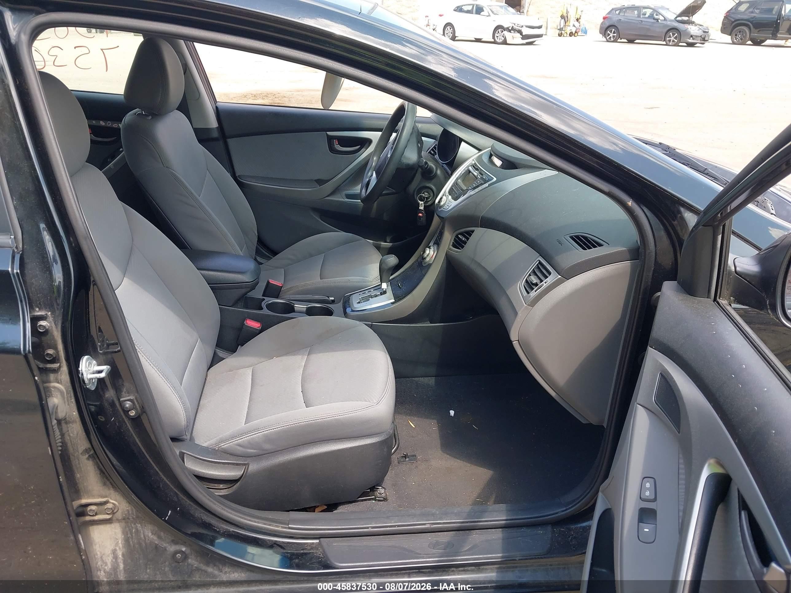 2012 Hyundai Elantra Gls Black vin: 5NPDH4AEXCH078062