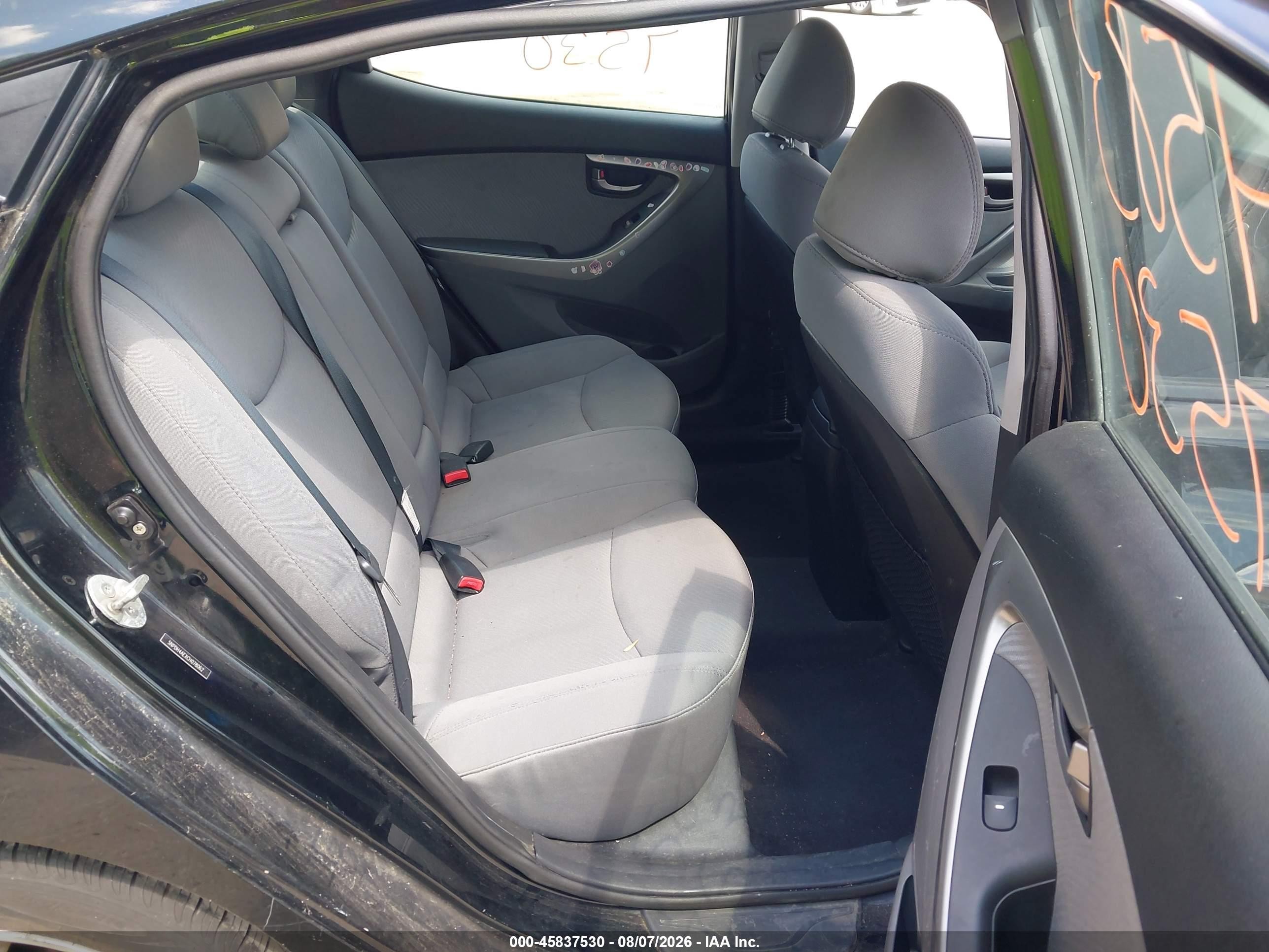 2012 Hyundai Elantra Gls Black vin: 5NPDH4AEXCH078062