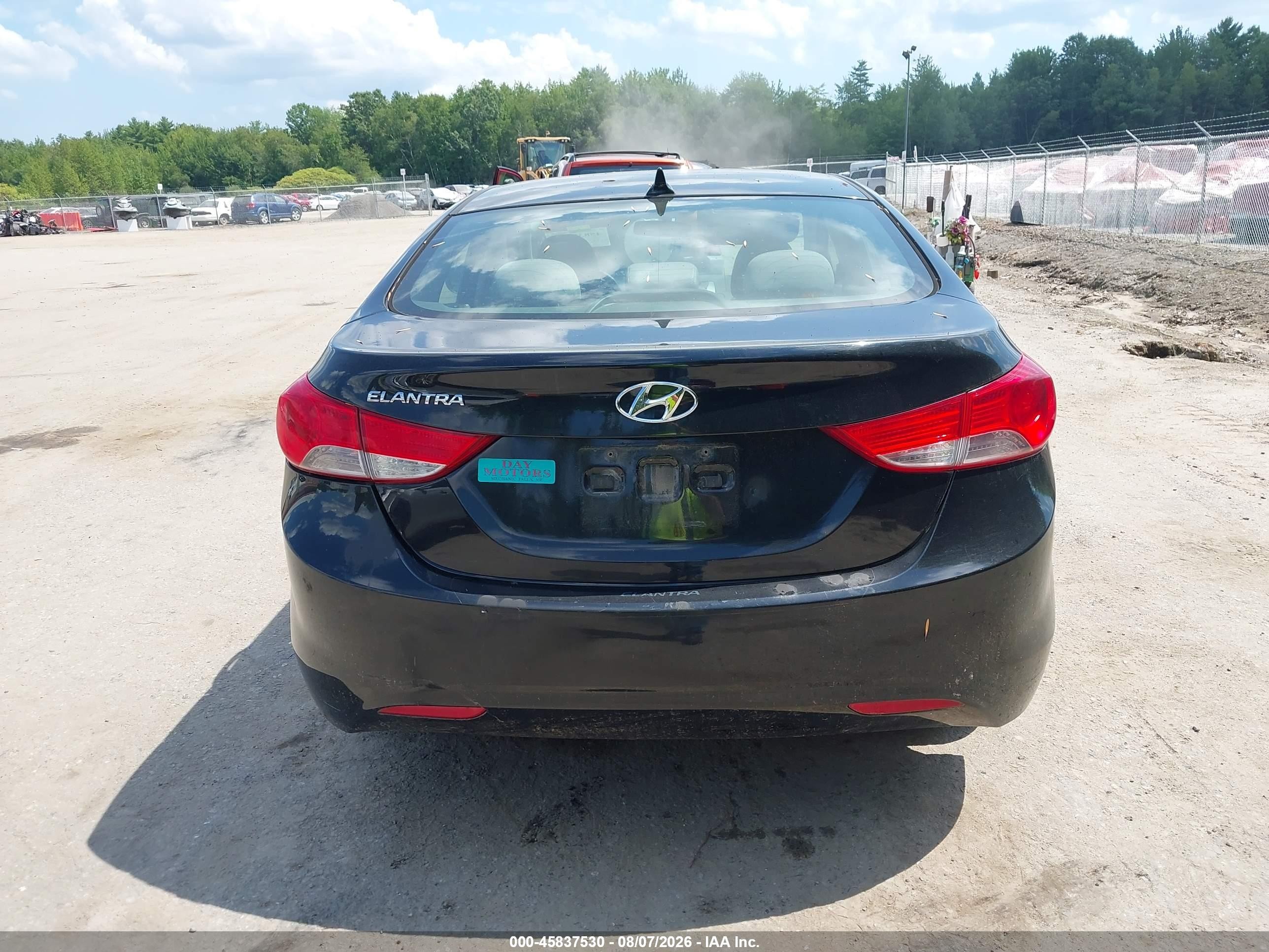 2012 Hyundai Elantra Gls Black vin: 5NPDH4AEXCH078062