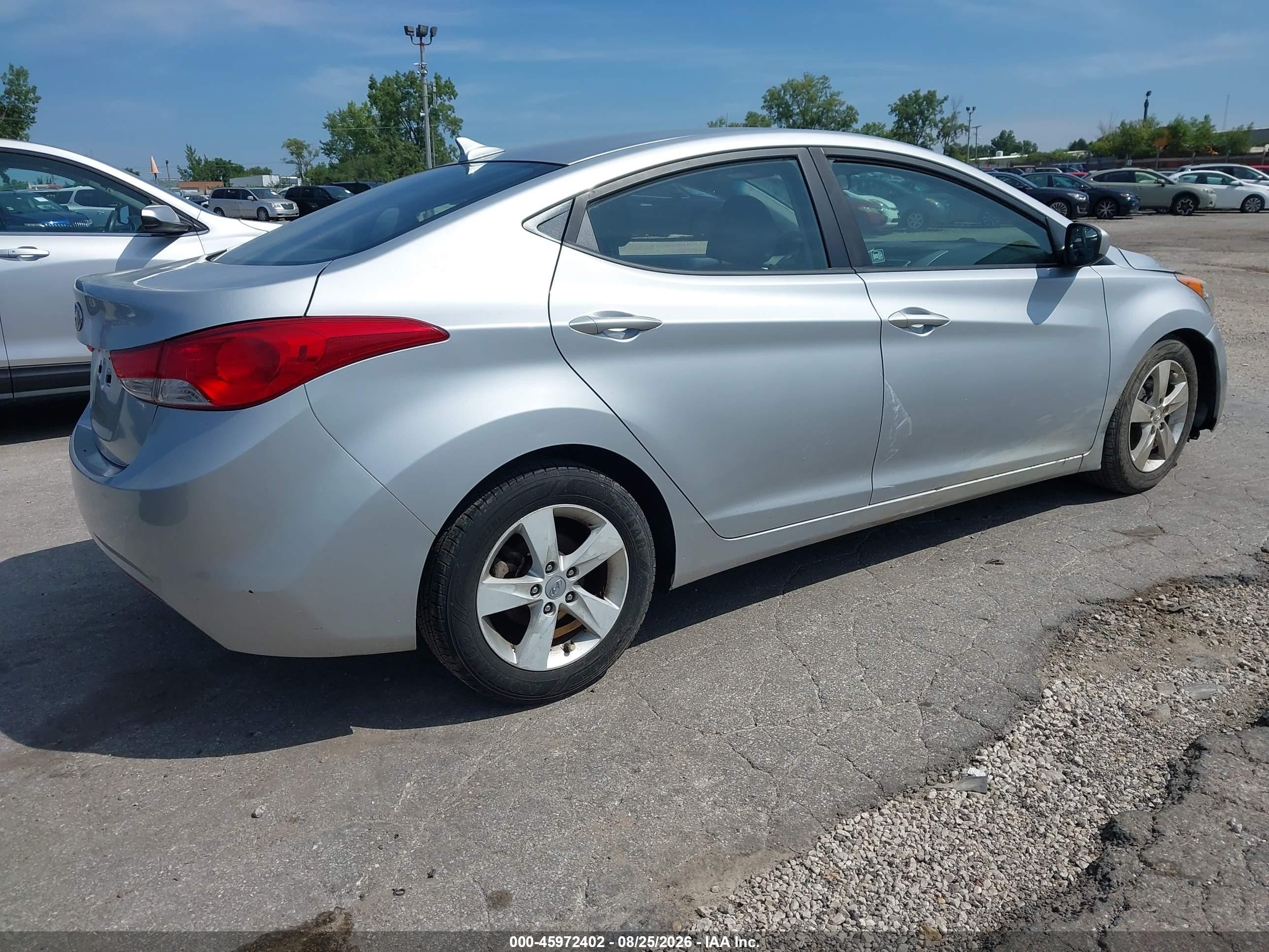 2012 Hyundai Elantra Gls Gray vin: 5NPDH4AEXCH100173