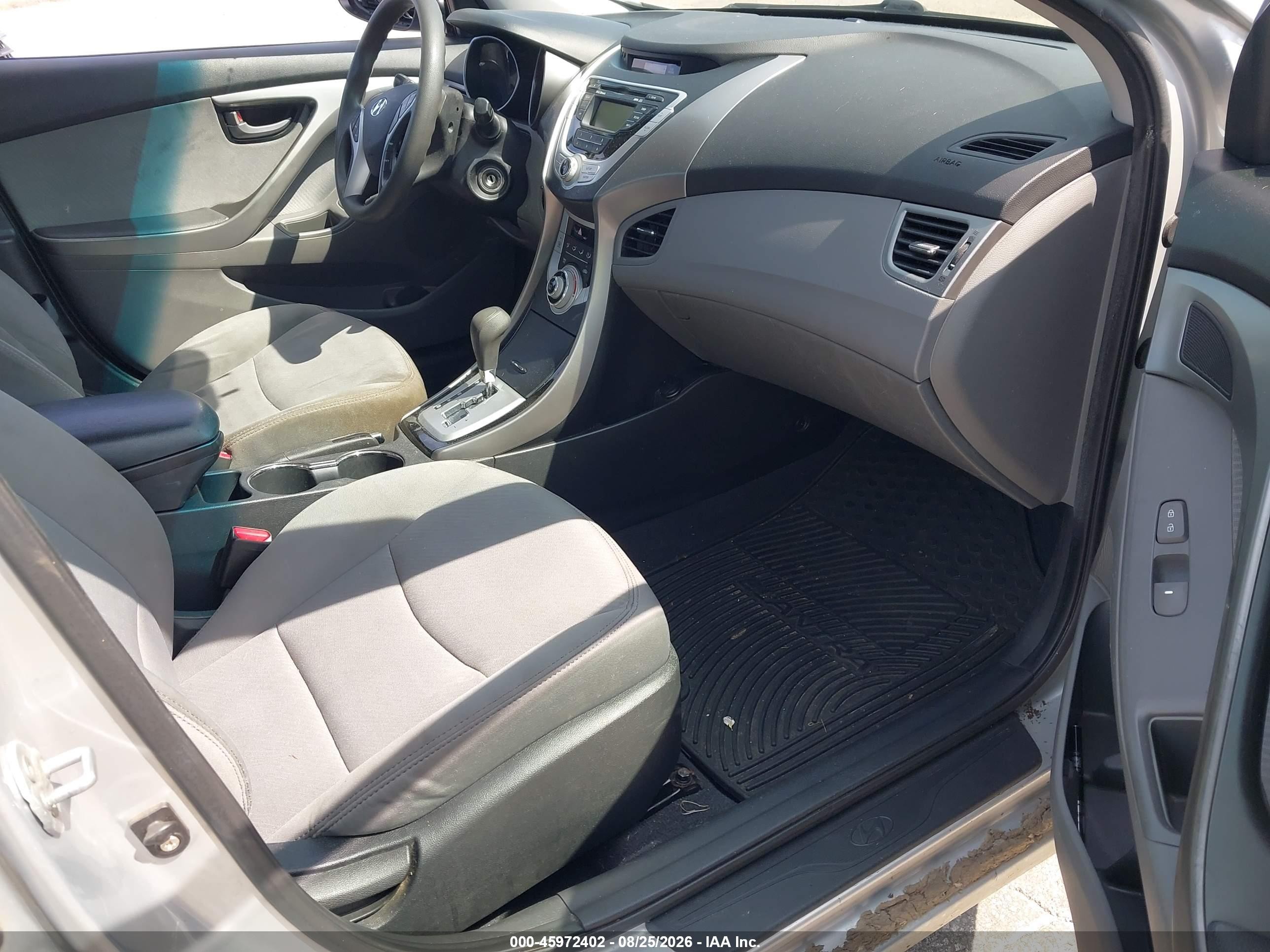 2012 Hyundai Elantra Gls Gray vin: 5NPDH4AEXCH100173