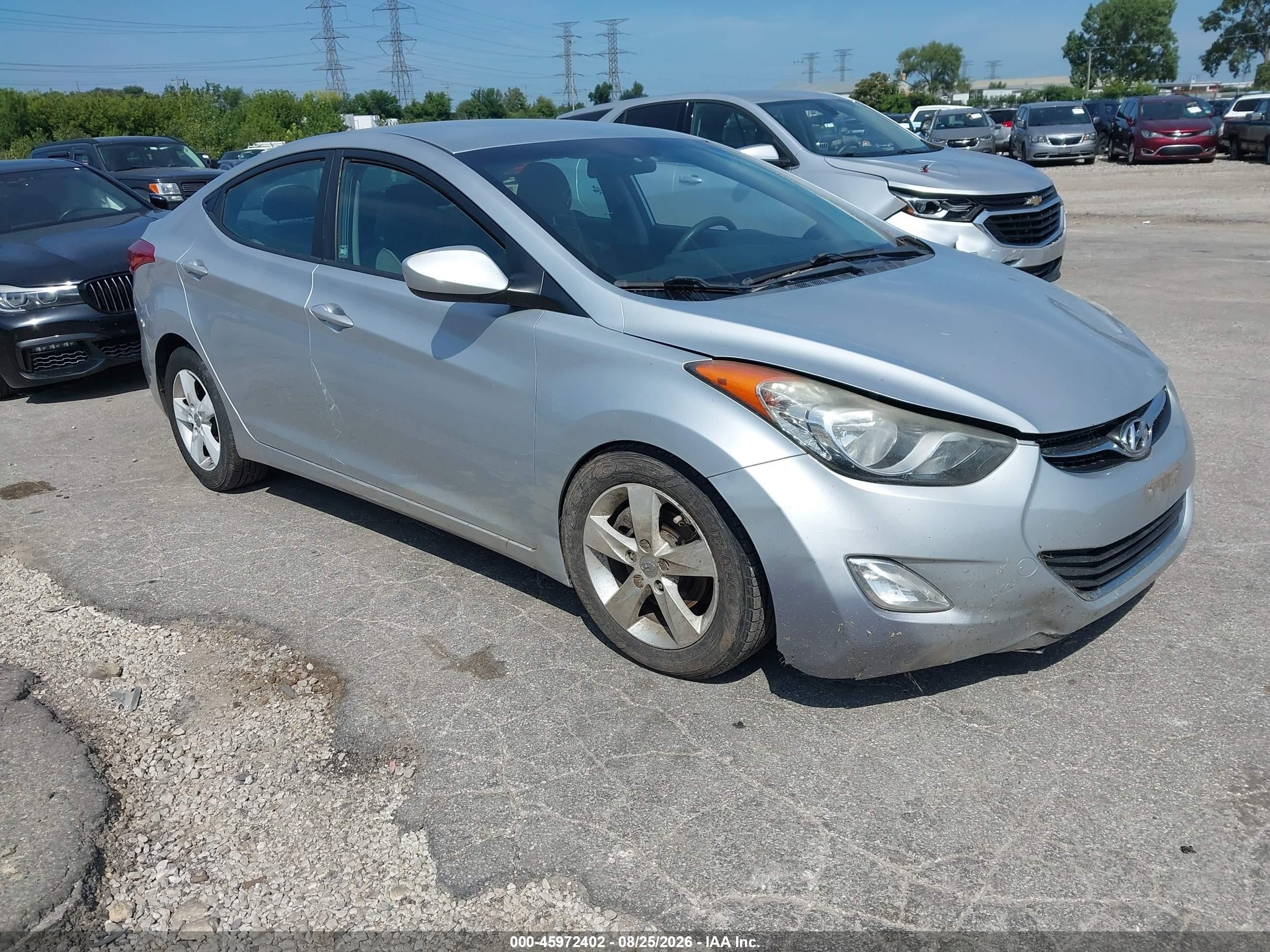 2012 Hyundai Elantra Gls Gray vin: 5NPDH4AEXCH100173