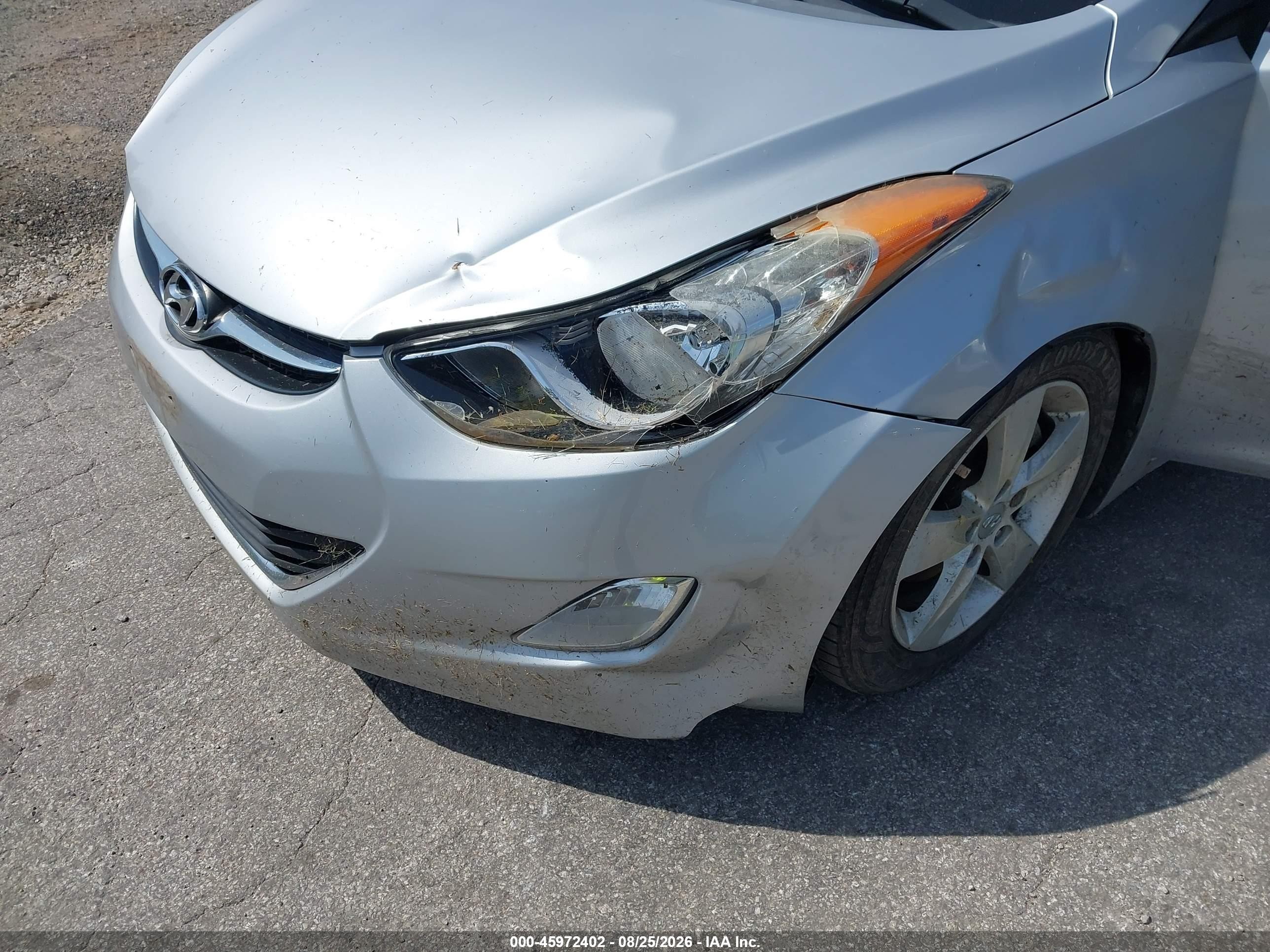 2012 Hyundai Elantra Gls Gray vin: 5NPDH4AEXCH100173
