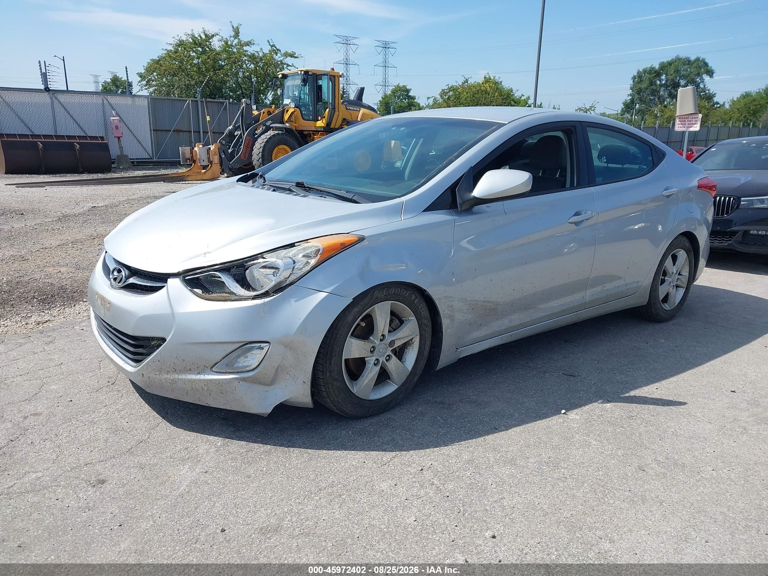 2012 Hyundai Elantra Gls Gray vin: 5NPDH4AEXCH100173