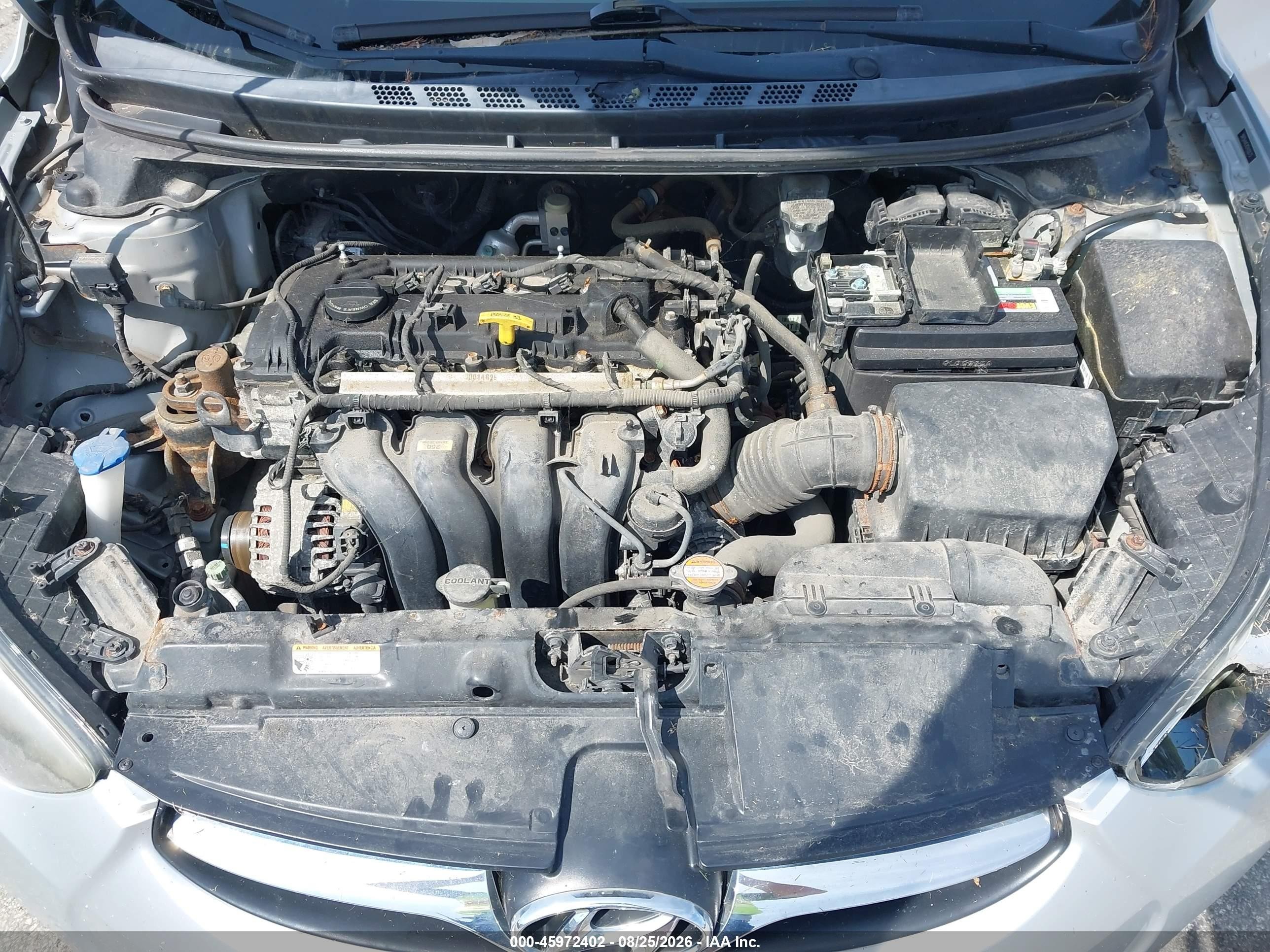 2012 Hyundai Elantra Gls Gray vin: 5NPDH4AEXCH100173