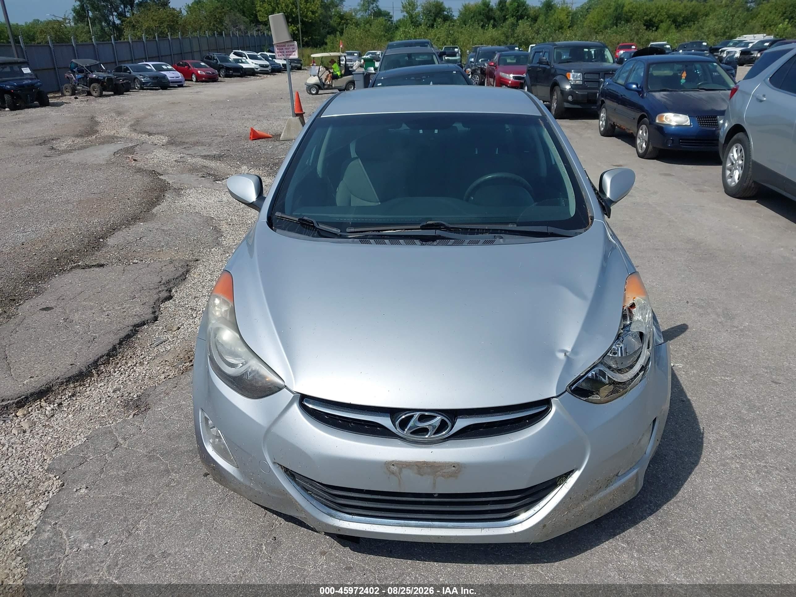 2012 Hyundai Elantra Gls Gray vin: 5NPDH4AEXCH100173