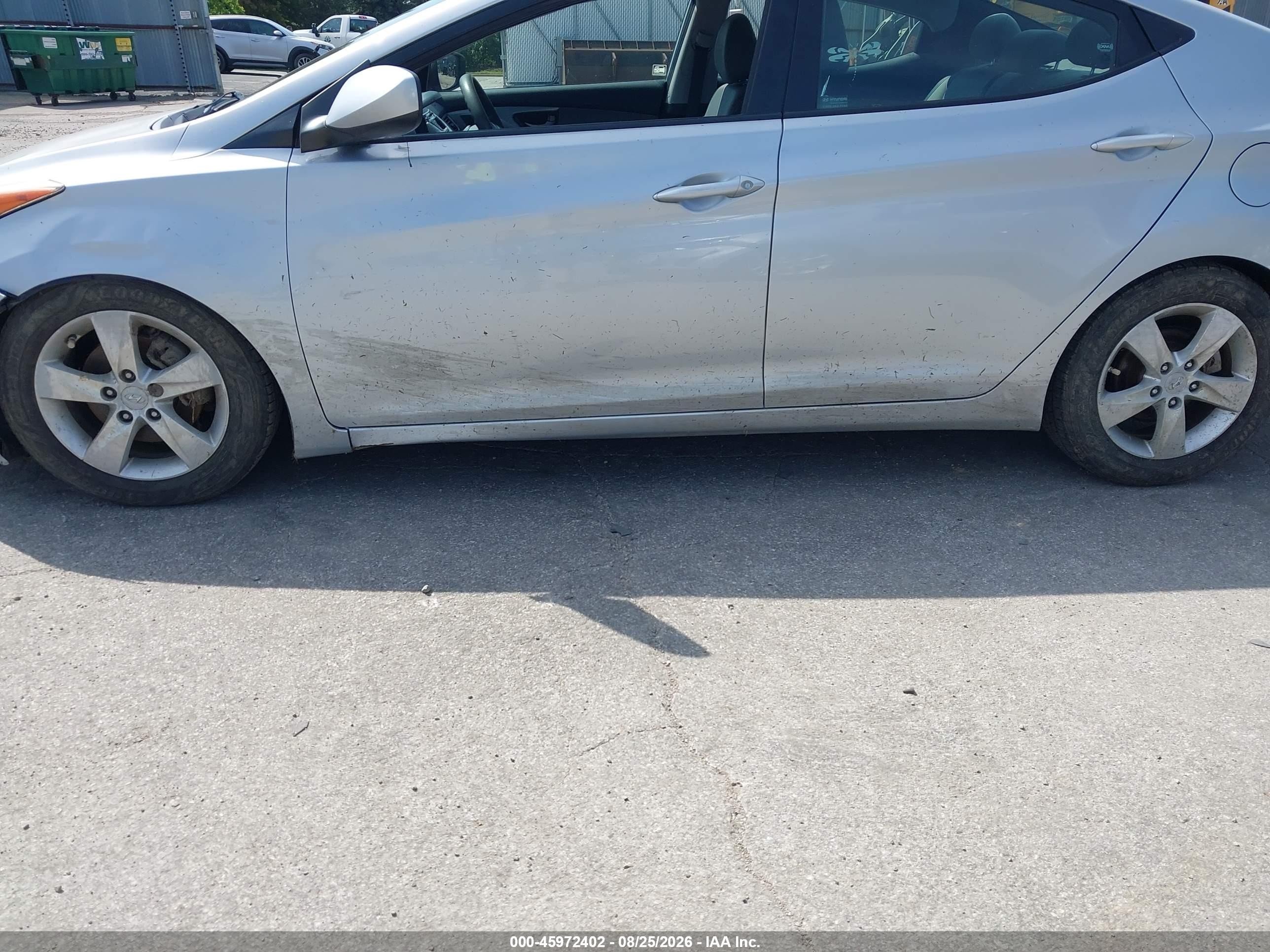 2012 Hyundai Elantra Gls Gray vin: 5NPDH4AEXCH100173