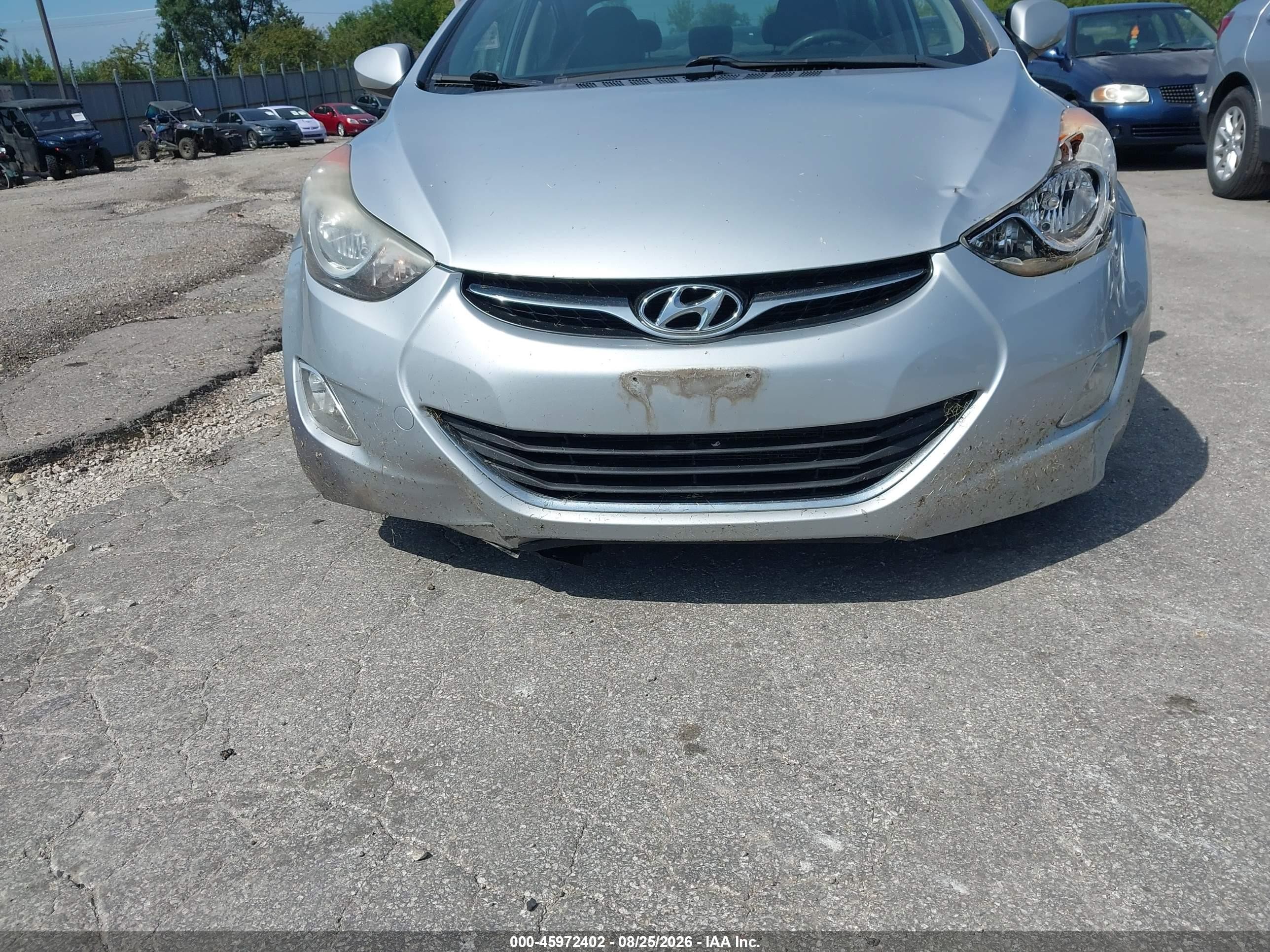 2012 Hyundai Elantra Gls Gray vin: 5NPDH4AEXCH100173