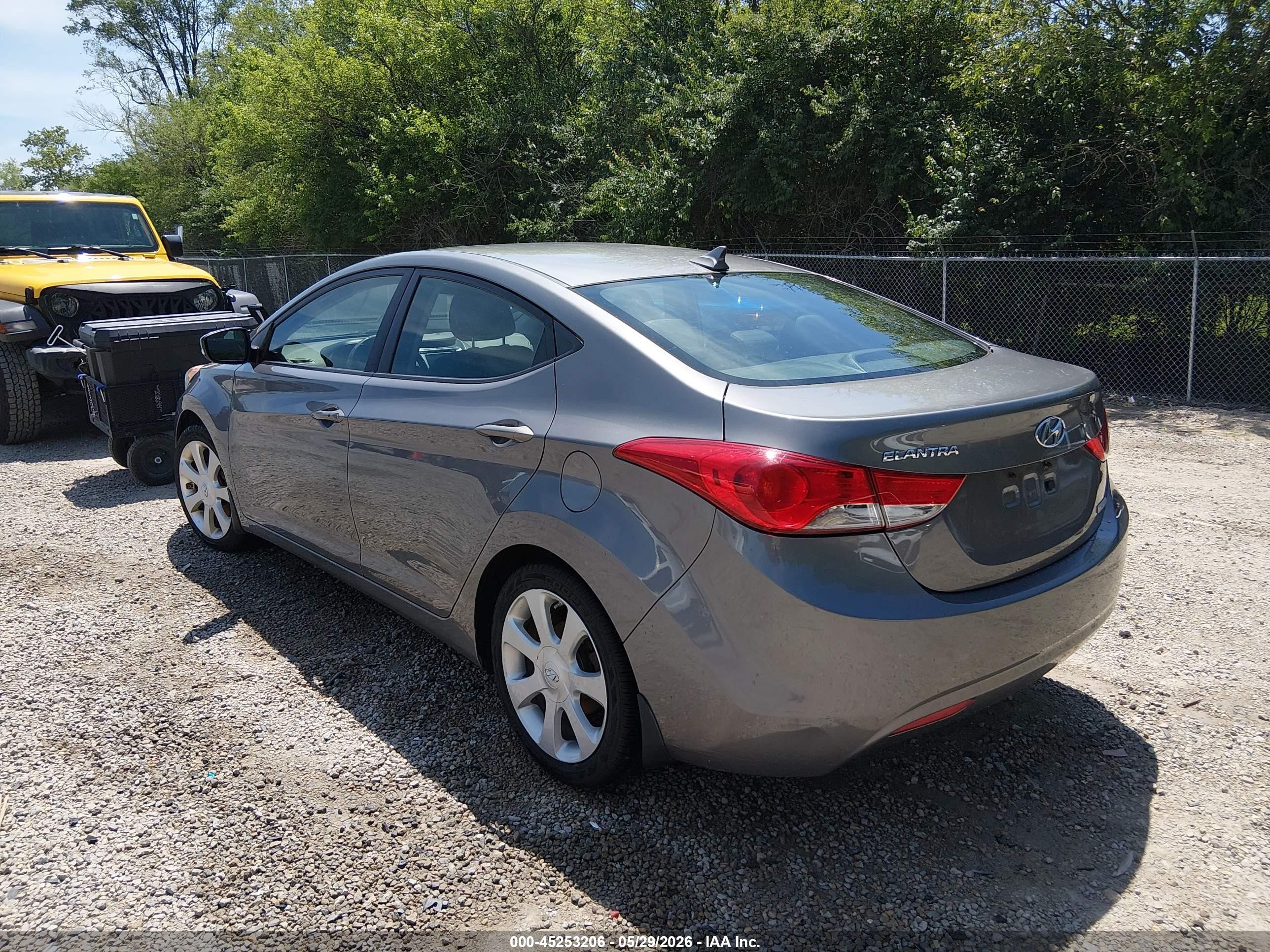 2012 Hyundai Elantra Limited Серый vin: 5NPDH4AEXCH100237