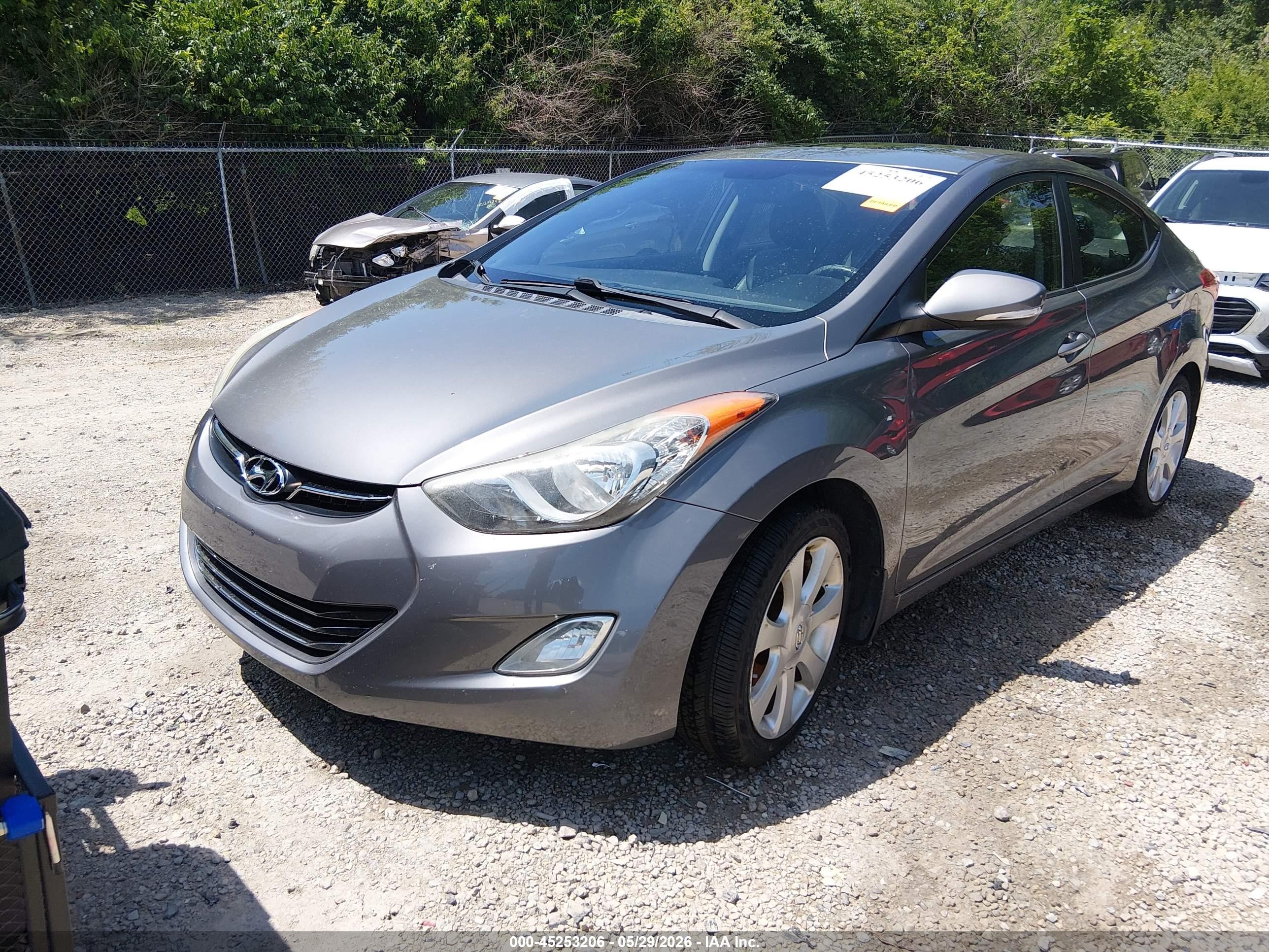 2012 Hyundai Elantra Limited Серый vin: 5NPDH4AEXCH100237
