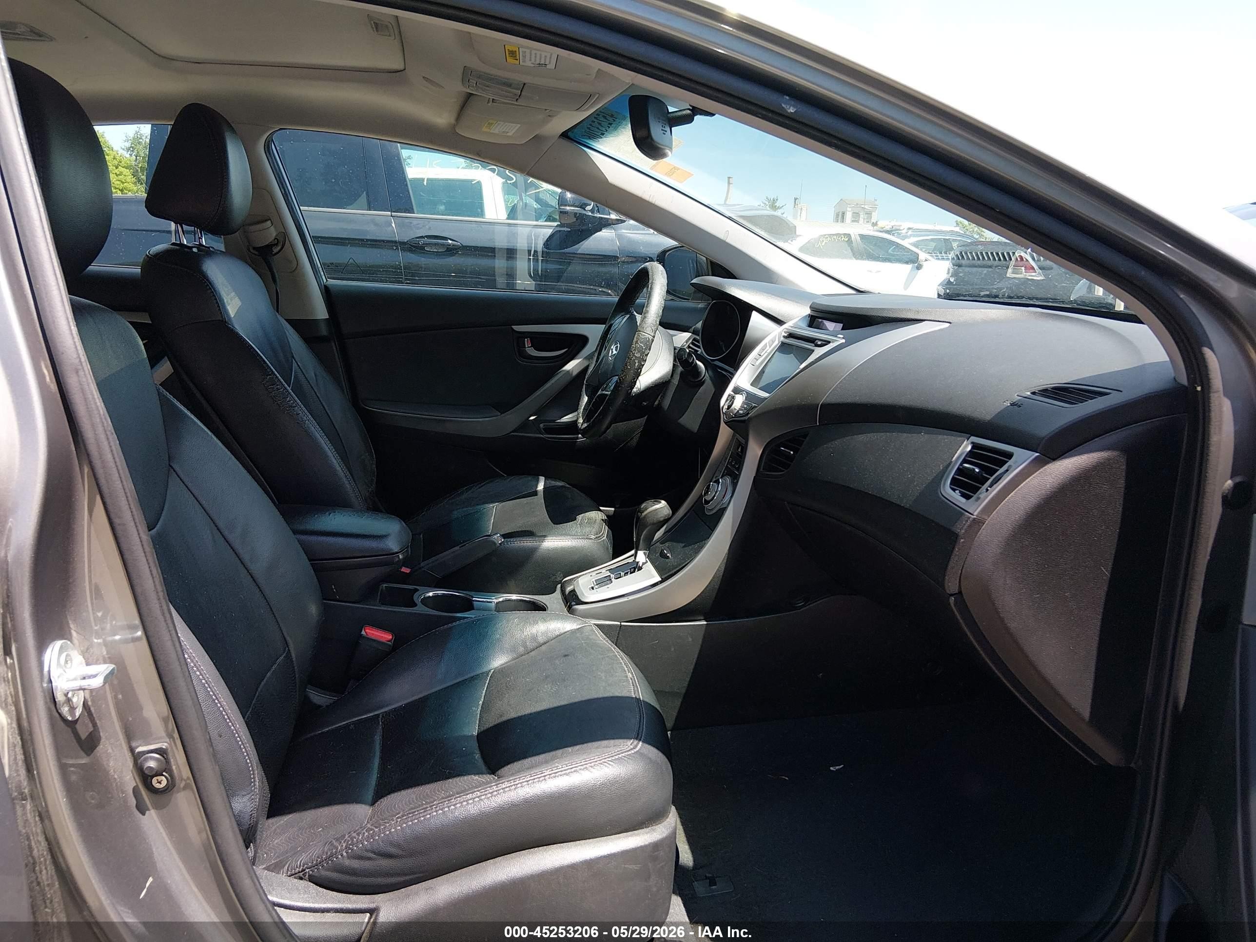 2012 Hyundai Elantra Limited Серый vin: 5NPDH4AEXCH100237