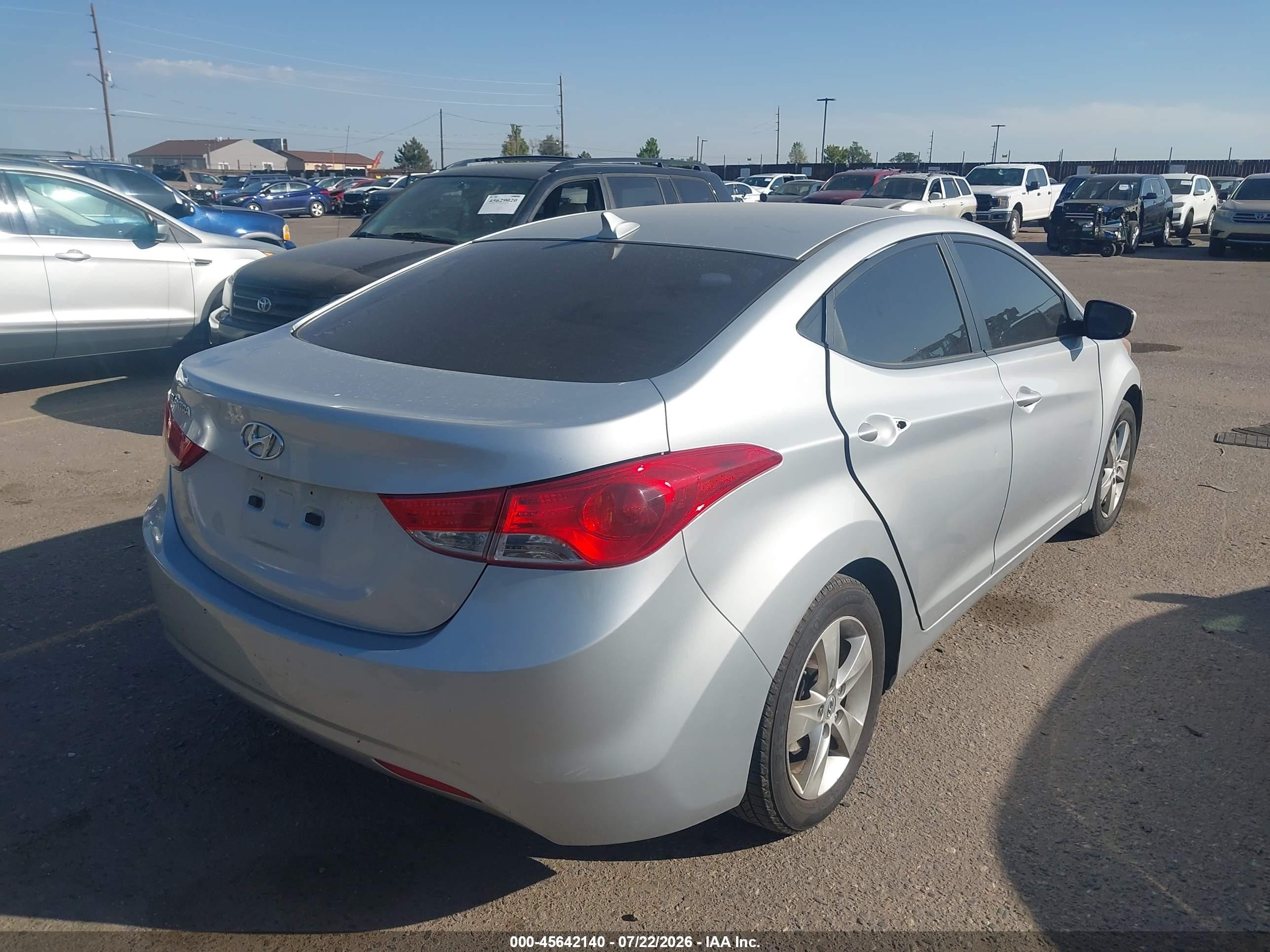 2012 Hyundai Elantra Gls Gray vin: 5NPDH4AEXCH111819