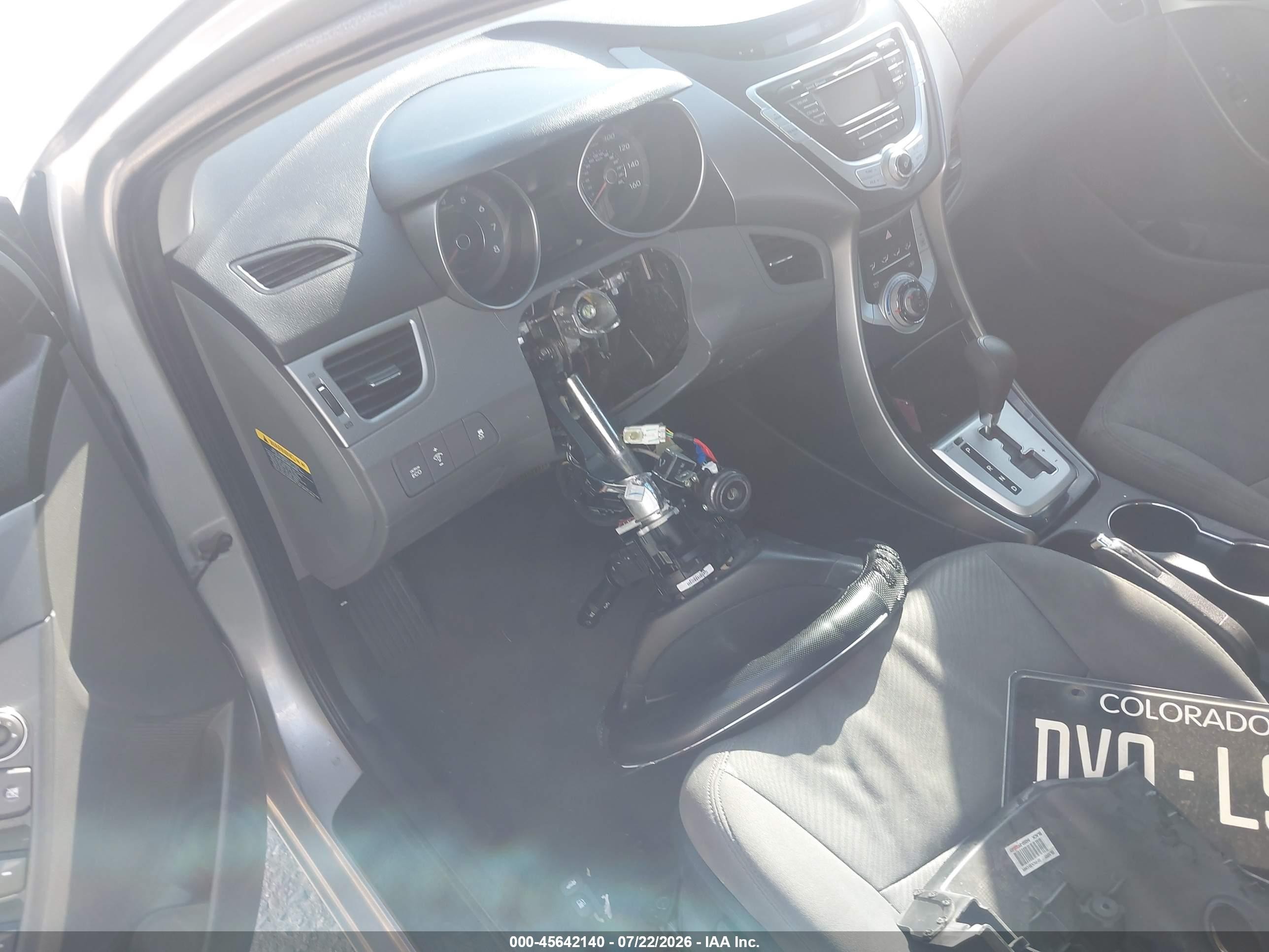 2012 Hyundai Elantra Gls Gray vin: 5NPDH4AEXCH111819