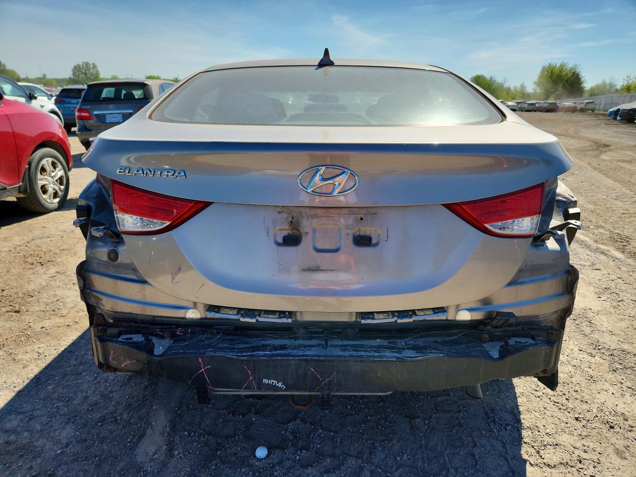 2012 Hyundai Elantra Gls Серый vin: 5NPDH4AEXCH117653