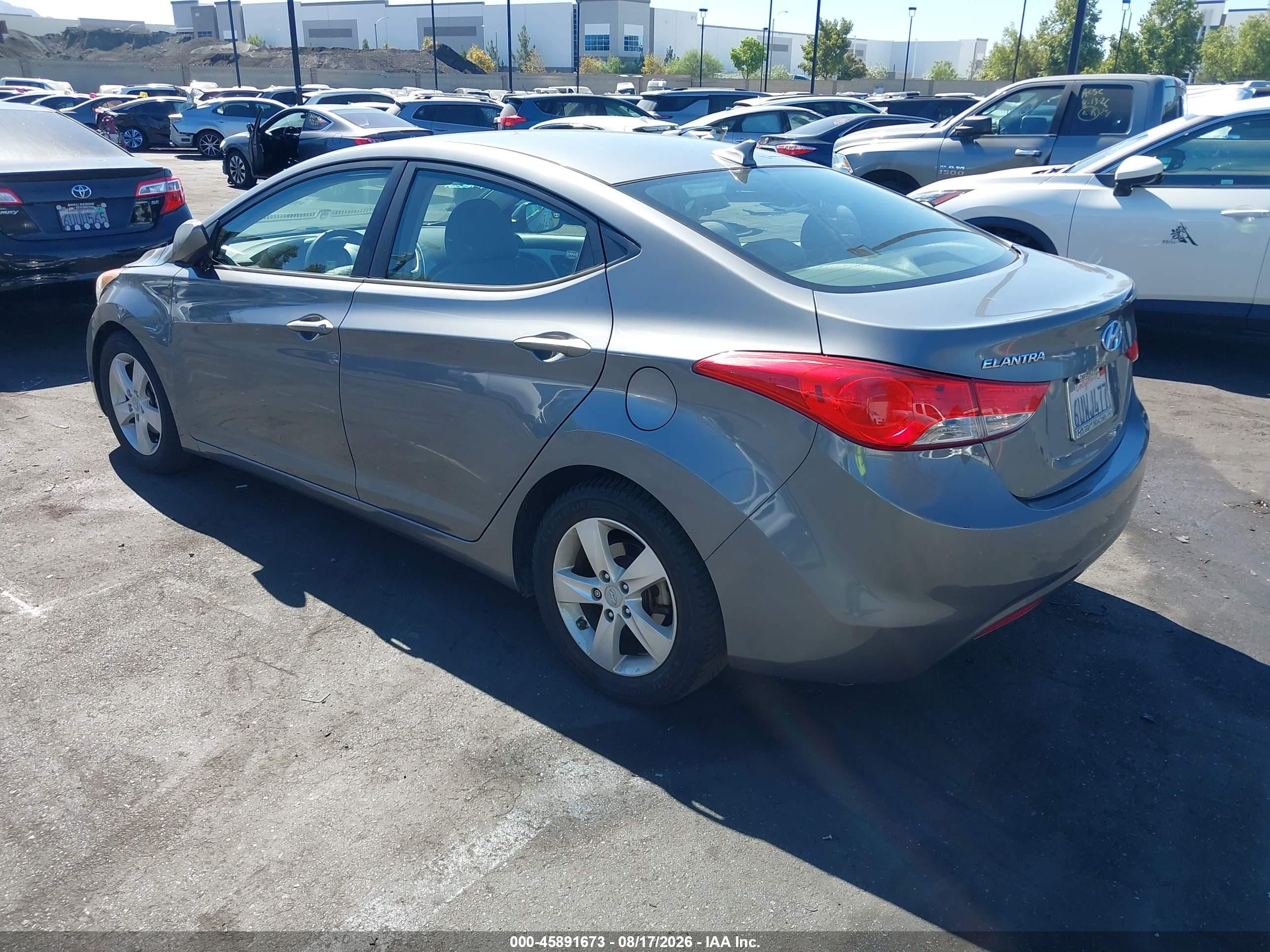 2012 Hyundai Elantra Gls Gray vin: 5NPDH4AEXCH124425