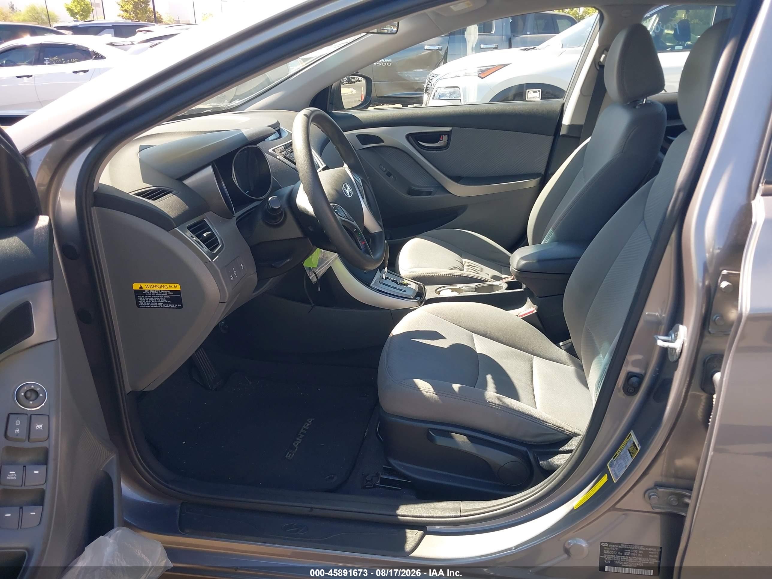 2012 Hyundai Elantra Gls Gray vin: 5NPDH4AEXCH124425