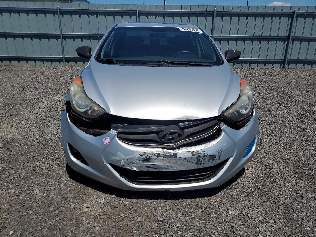 2012 Hyundai Elantra Gls Silver vin: 5NPDH4AEXCH138633