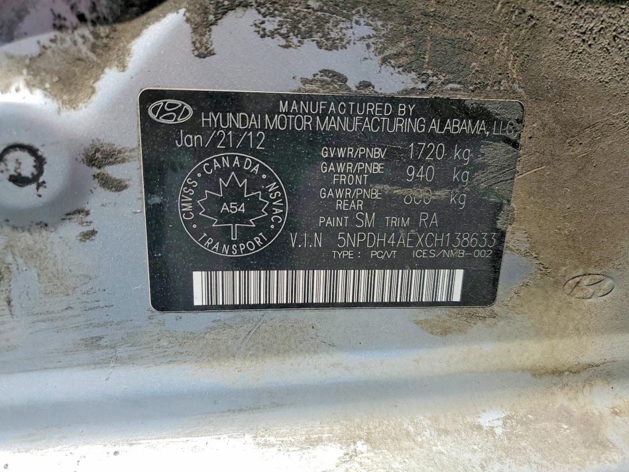 2012 Hyundai Elantra Gls Silver vin: 5NPDH4AEXCH138633