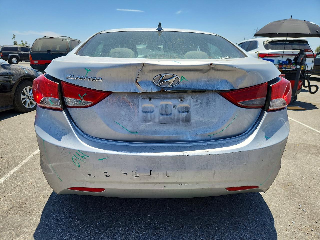 2012 Hyundai Elantra Gls Silver vin: 5NPDH4AEXCH140477