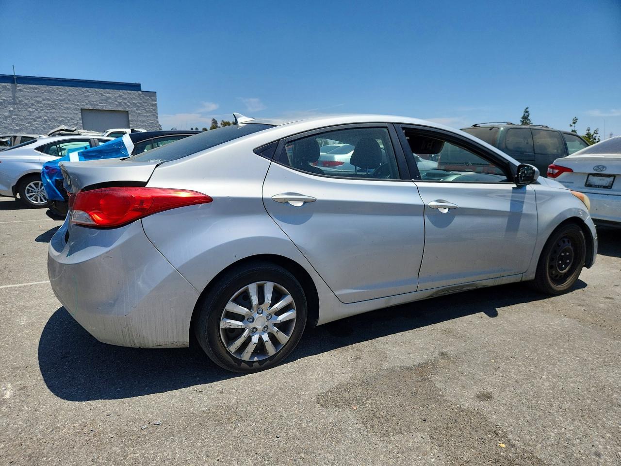 2012 Hyundai Elantra Gls Silver vin: 5NPDH4AEXCH140477