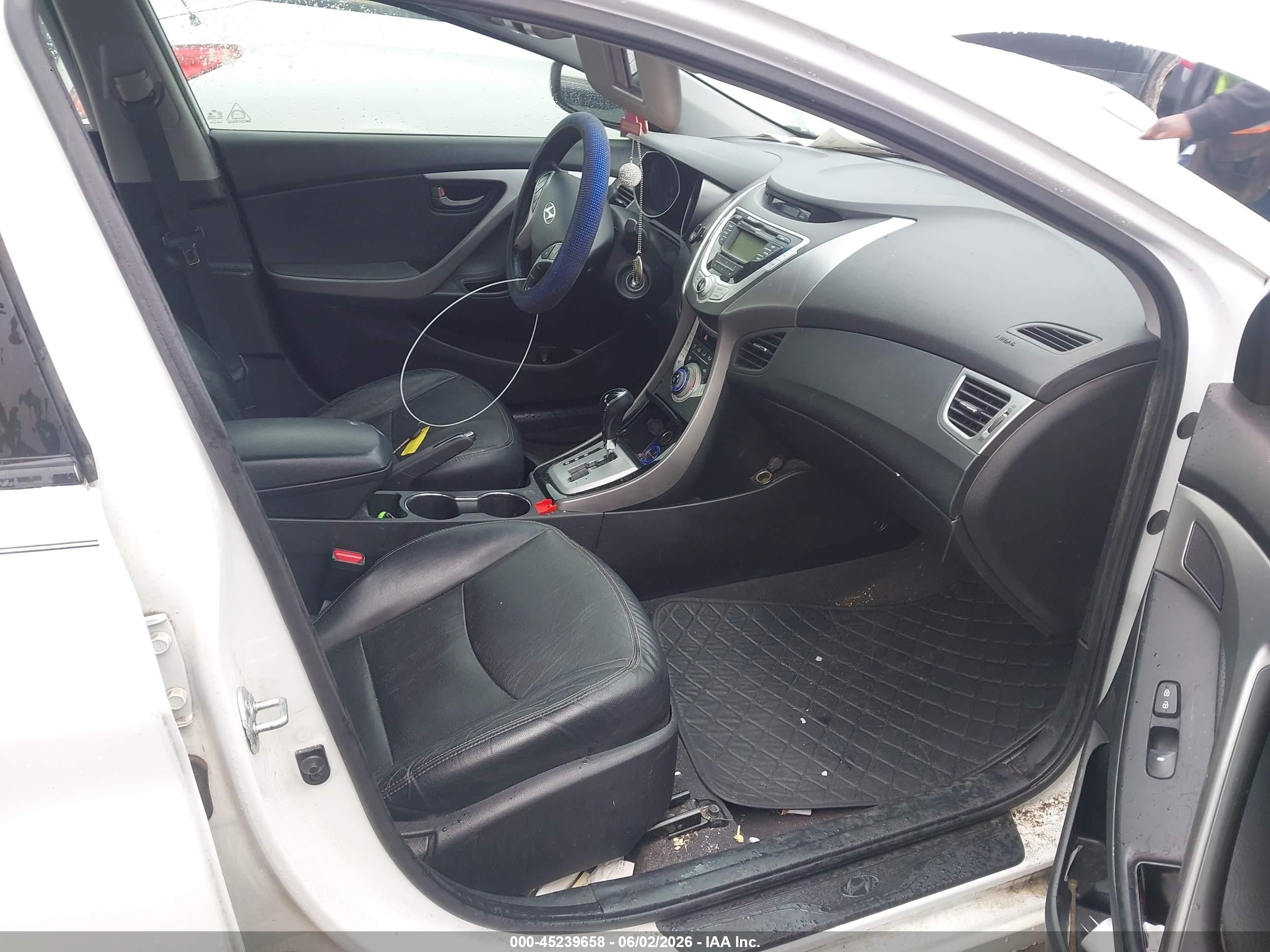 2012 Hyundai Elantra Limited Белый vin: 5NPDH4AEXCH146103