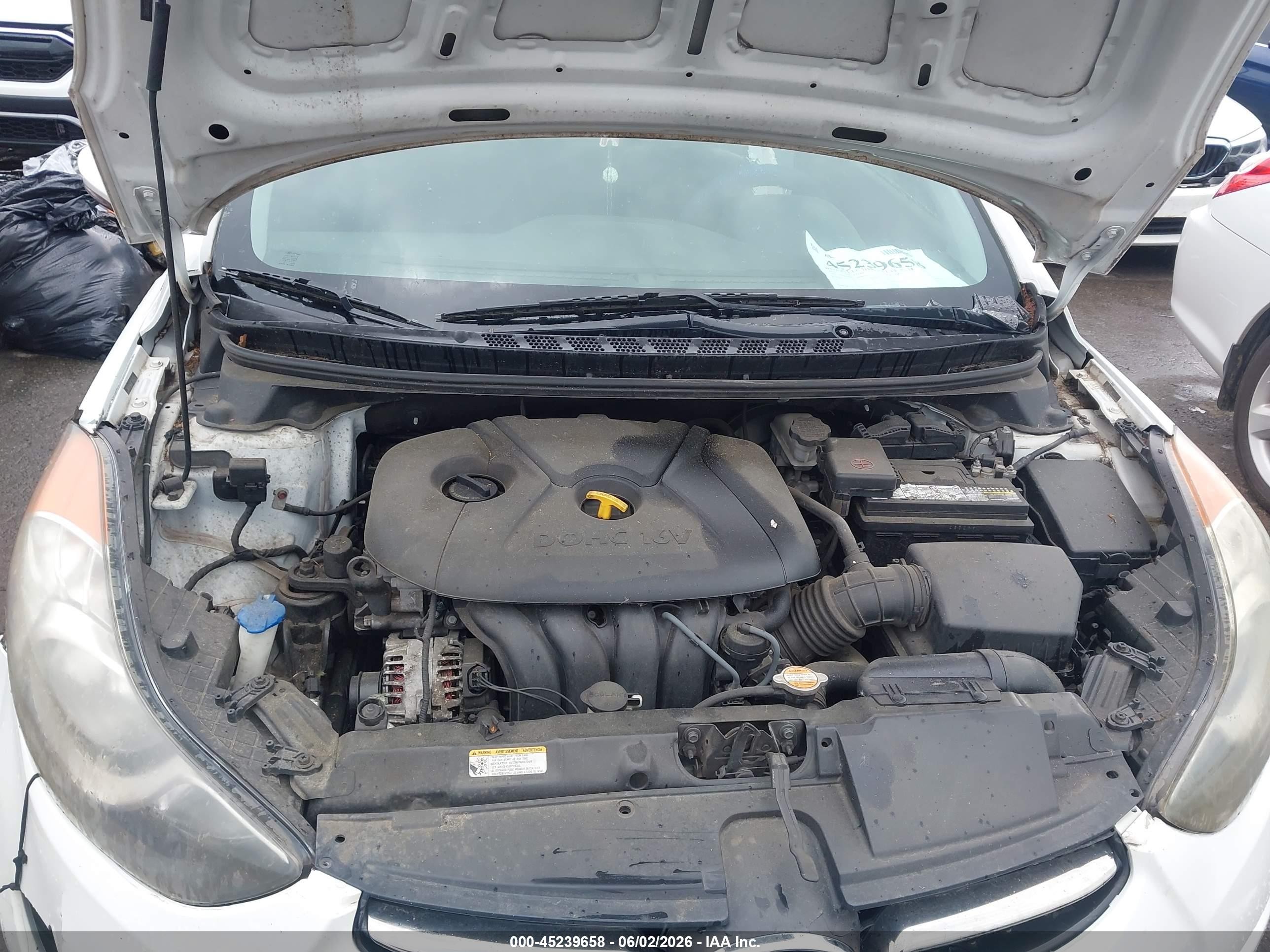 2012 Hyundai Elantra Limited Белый vin: 5NPDH4AEXCH146103