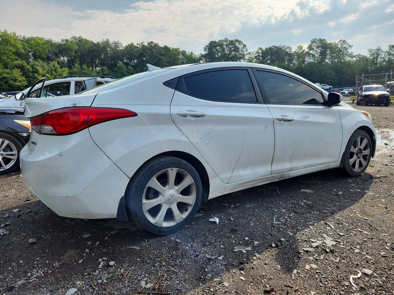 2013 Hyundai Elantra Limited Белый vin: 5NPDH4AEXDH151741