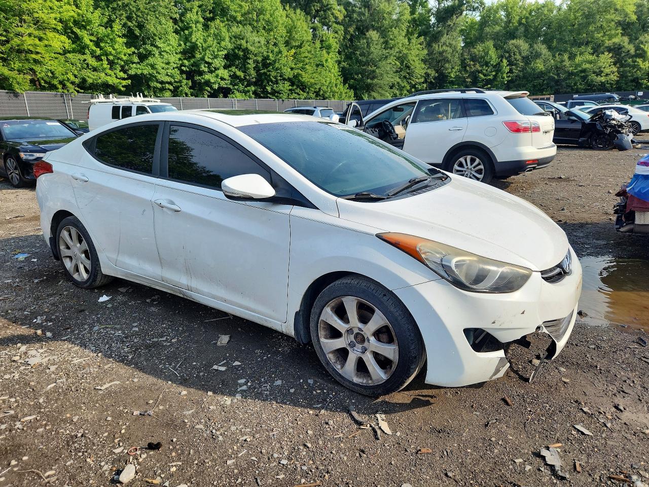 2013 Hyundai Elantra Limited Белый vin: 5NPDH4AEXDH151741