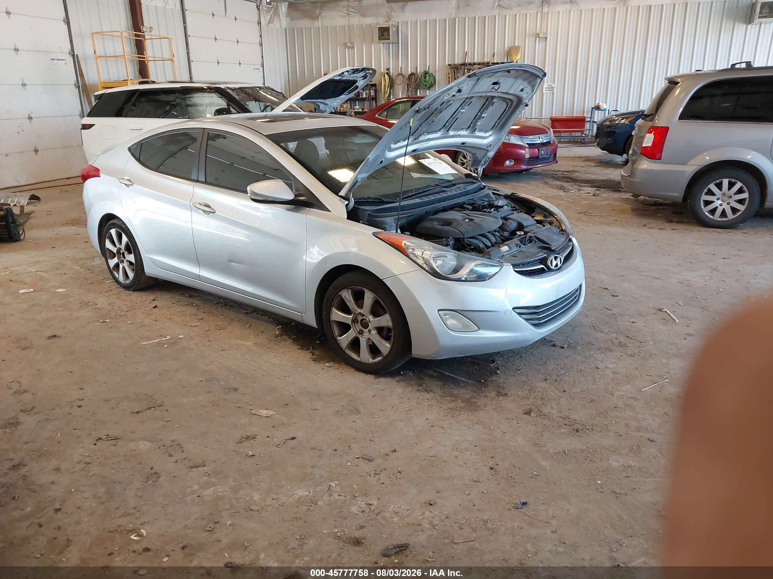 2013 Hyundai Elantra Limited Silver vin: 5NPDH4AEXDH153568