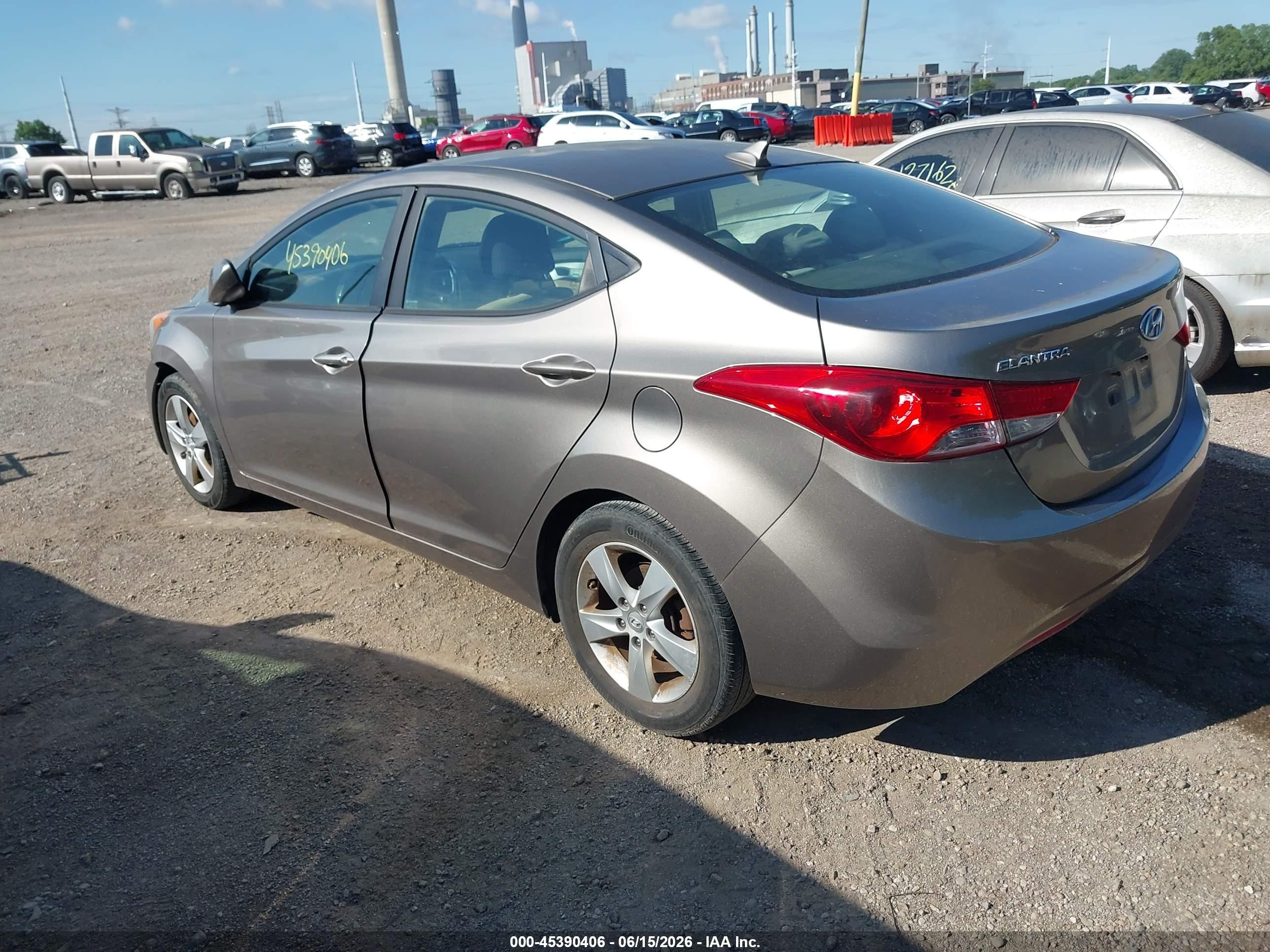 2013 Hyundai Elantra Gls Gray vin: 5NPDH4AEXDH159595