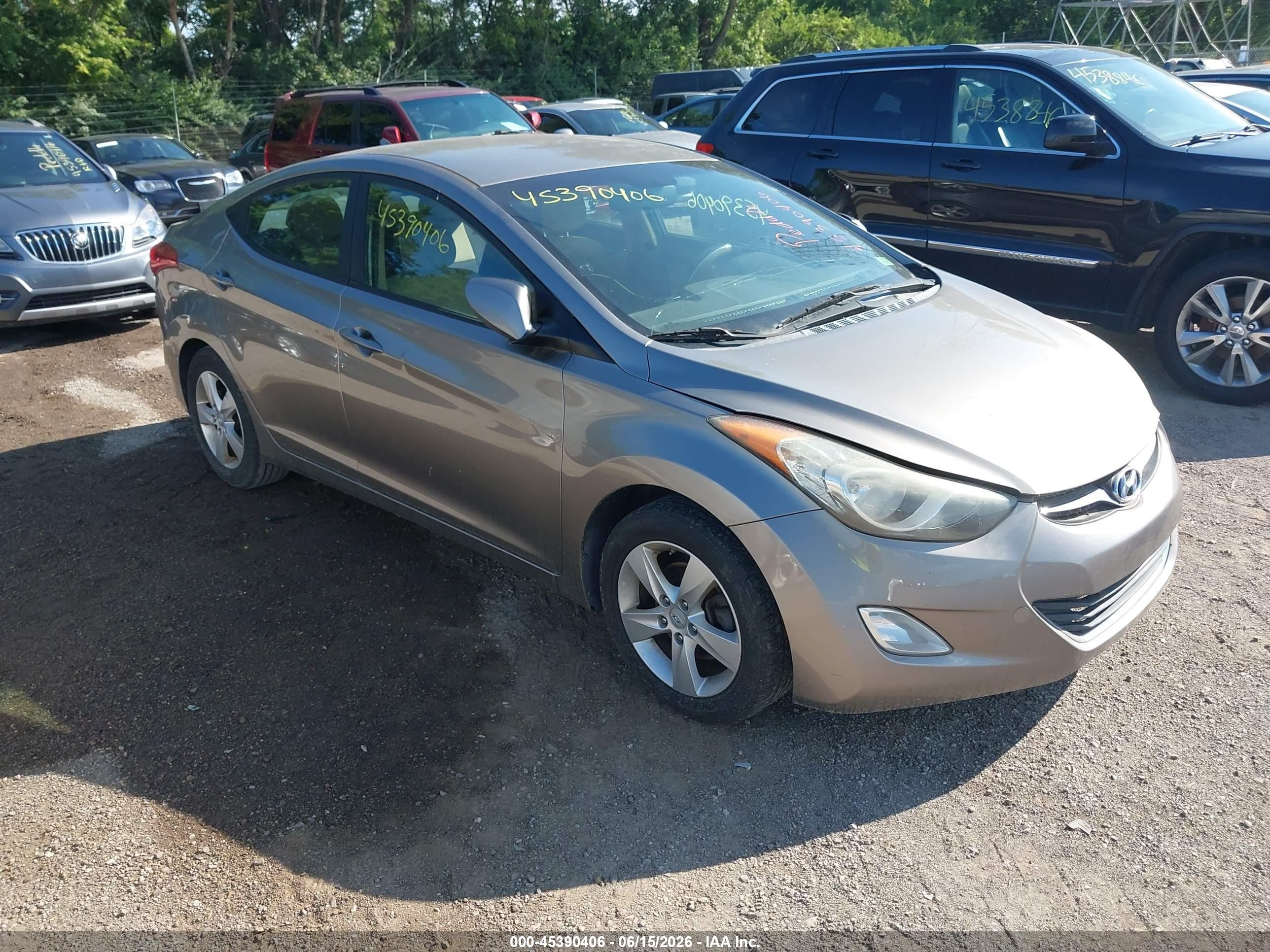 2013 Hyundai Elantra Gls Gray vin: 5NPDH4AEXDH159595