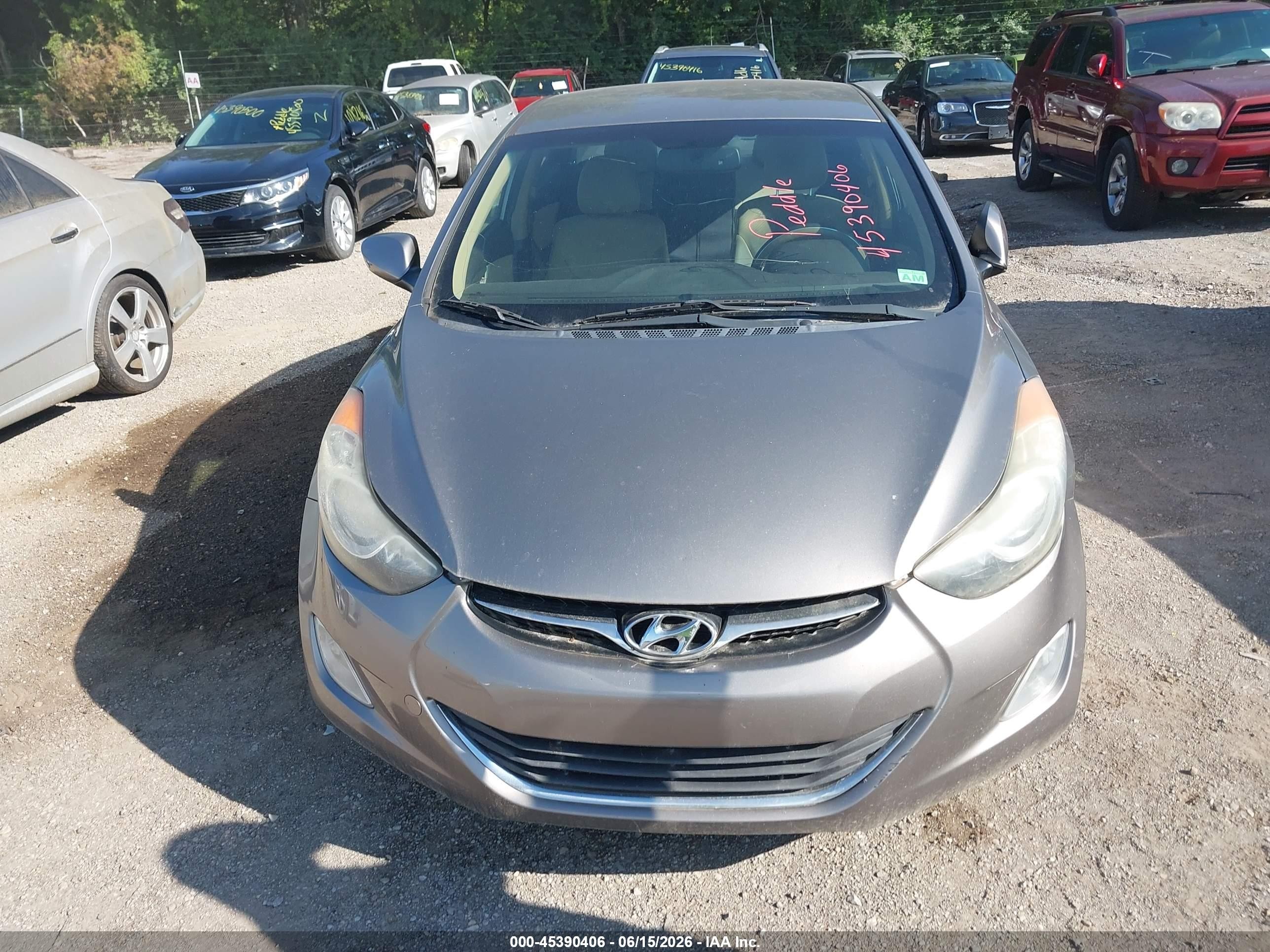 2013 Hyundai Elantra Gls Gray vin: 5NPDH4AEXDH159595