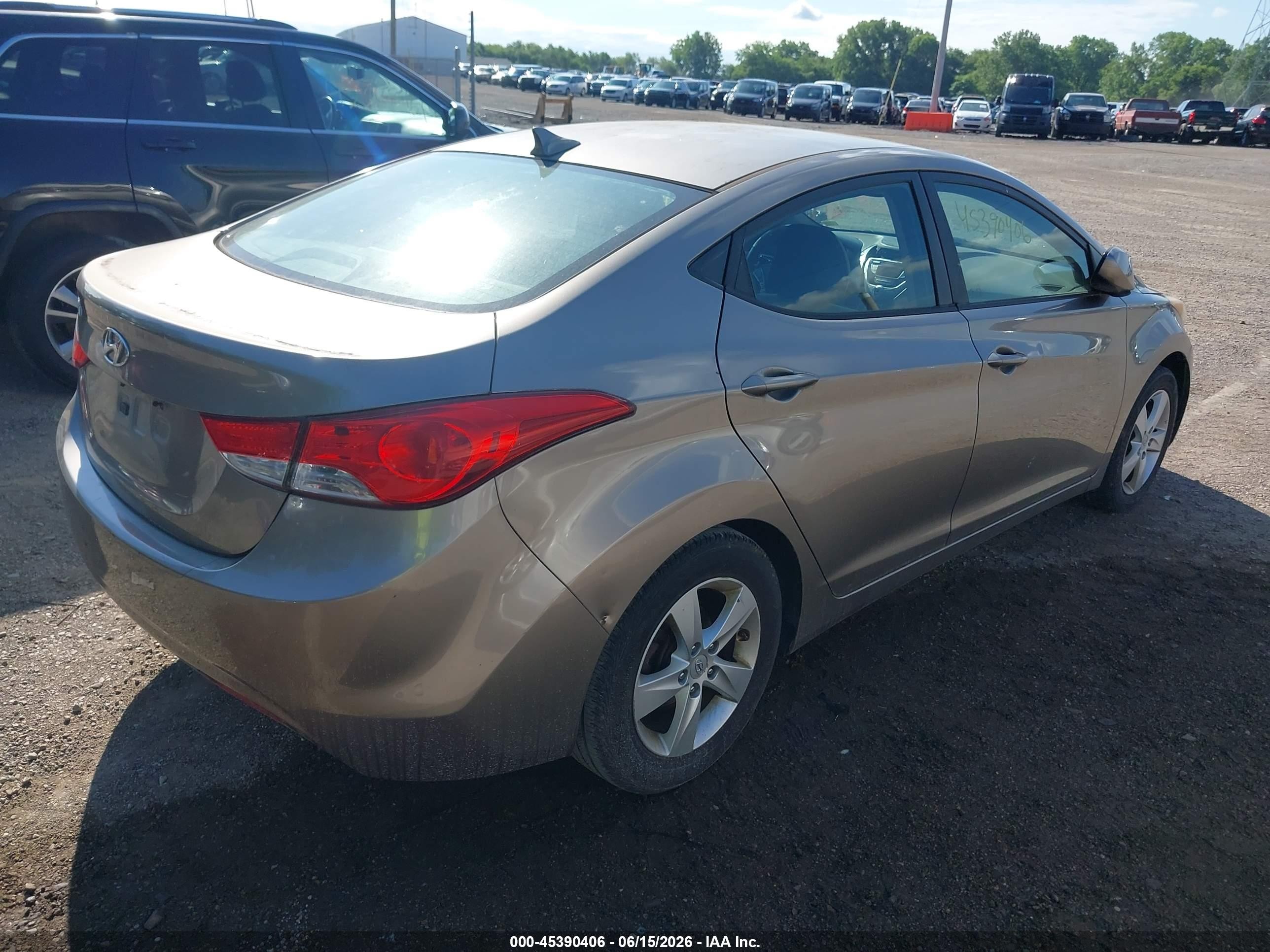2013 Hyundai Elantra Gls Gray vin: 5NPDH4AEXDH159595