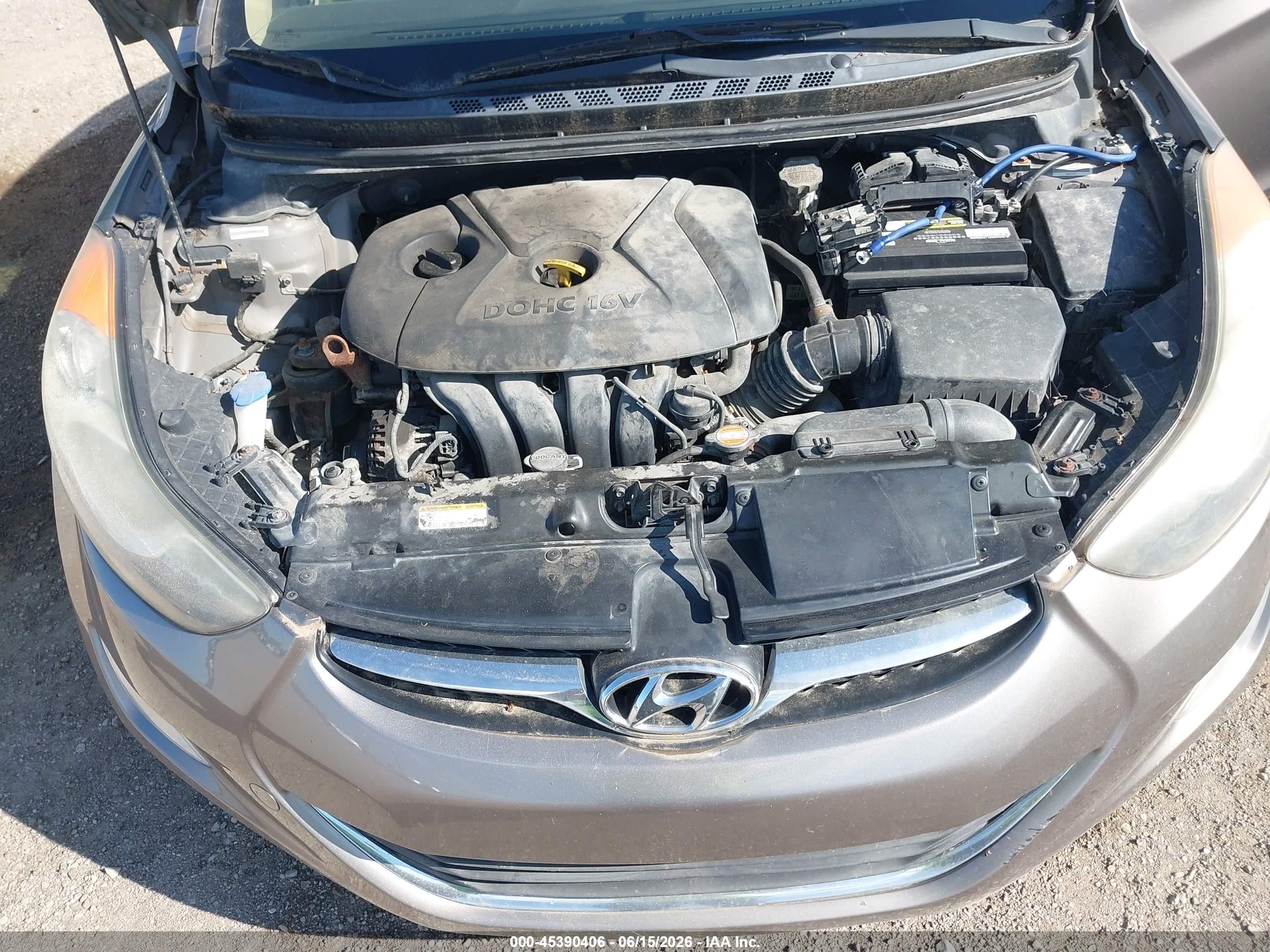 2013 Hyundai Elantra Gls Gray vin: 5NPDH4AEXDH159595