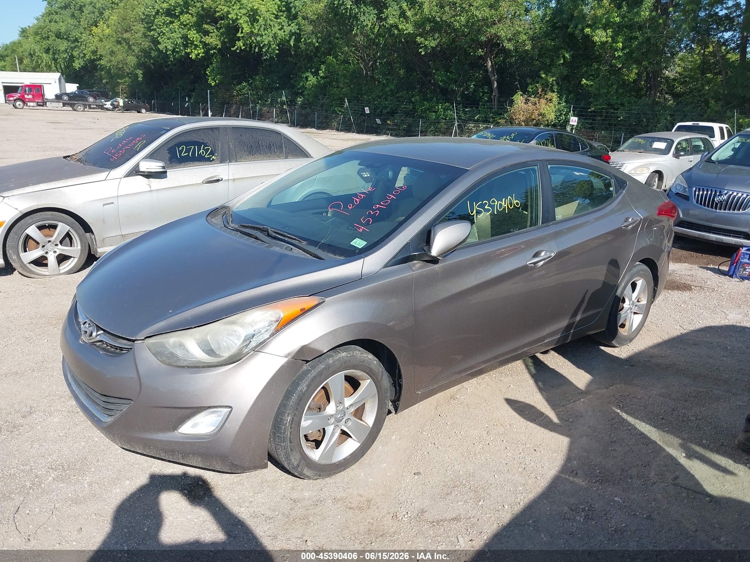 2013 Hyundai Elantra Gls Gray vin: 5NPDH4AEXDH159595