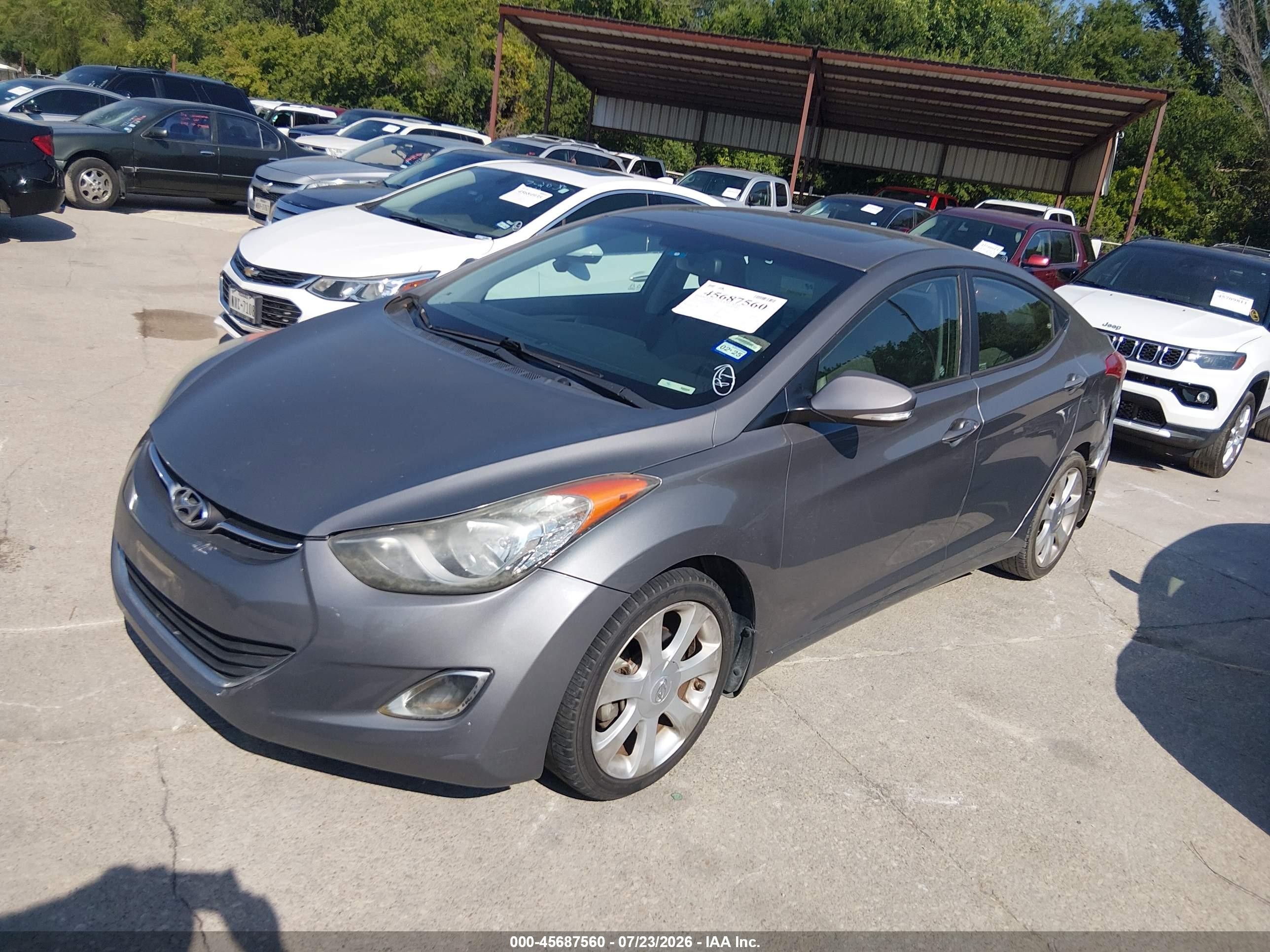 2013 Hyundai Elantra Limited Gray vin: 5NPDH4AEXDH159791