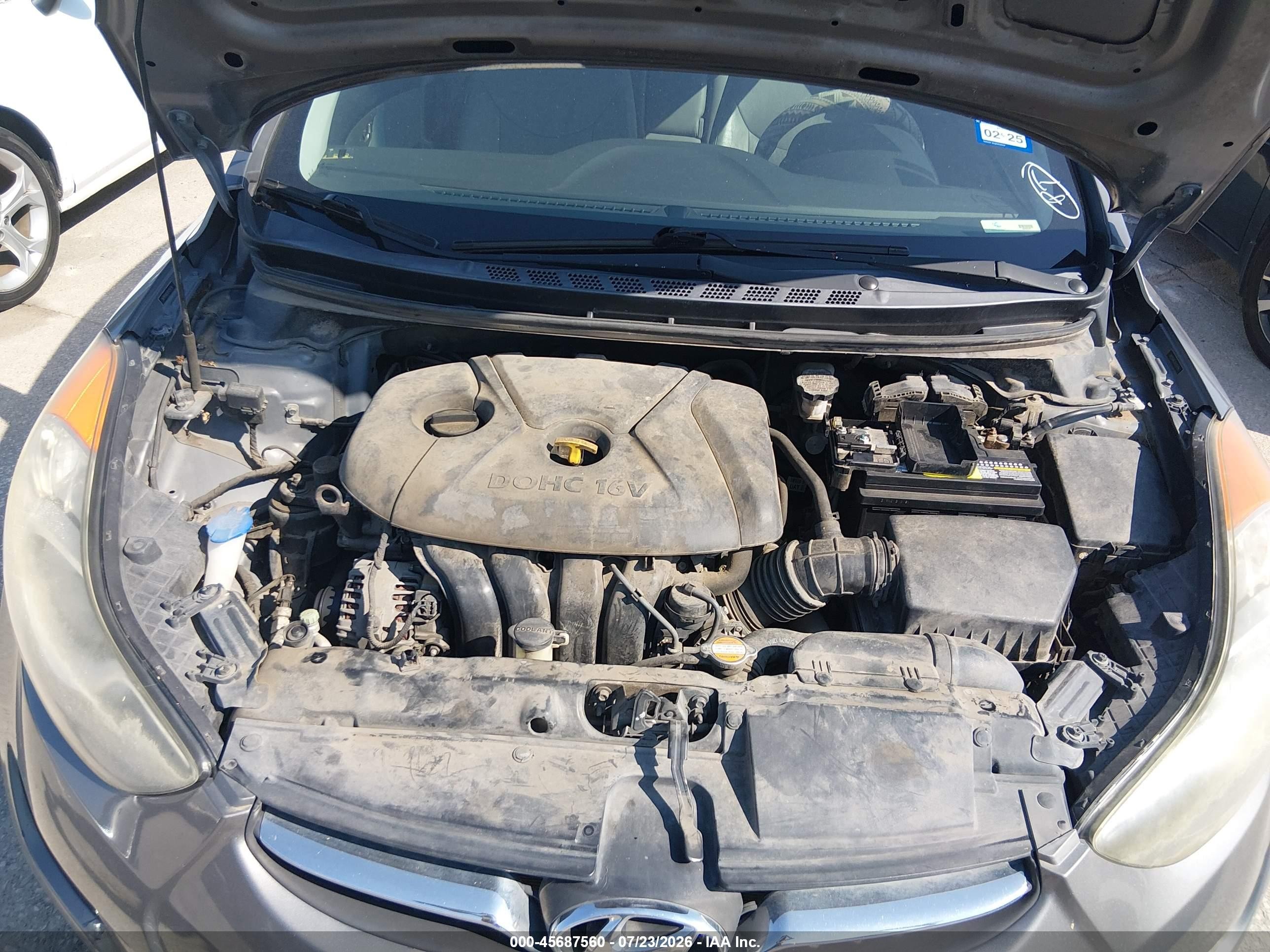 2013 Hyundai Elantra Limited Gray vin: 5NPDH4AEXDH159791