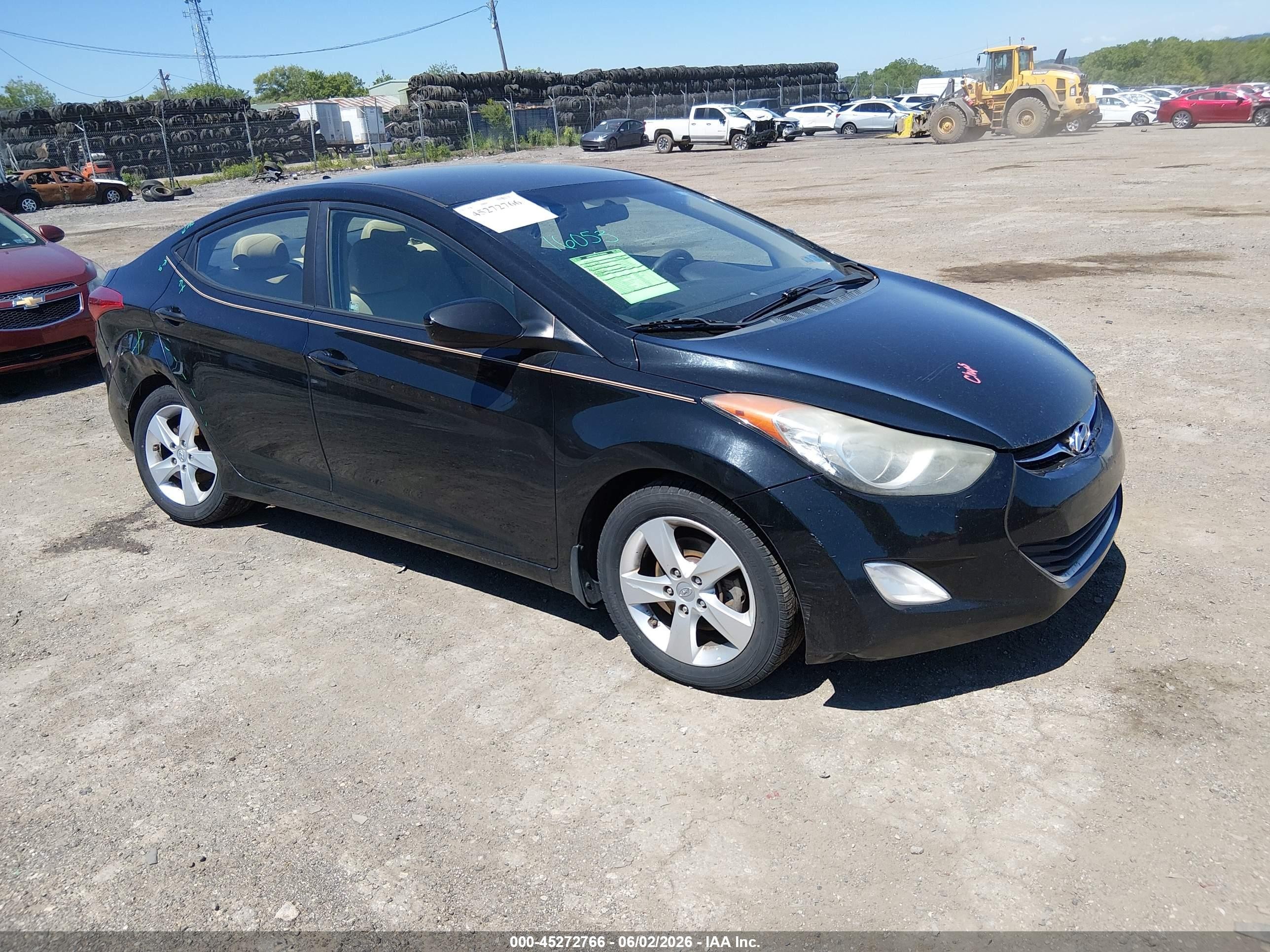 2013 Hyundai Elantra Gls Black vin: 5NPDH4AEXDH166384