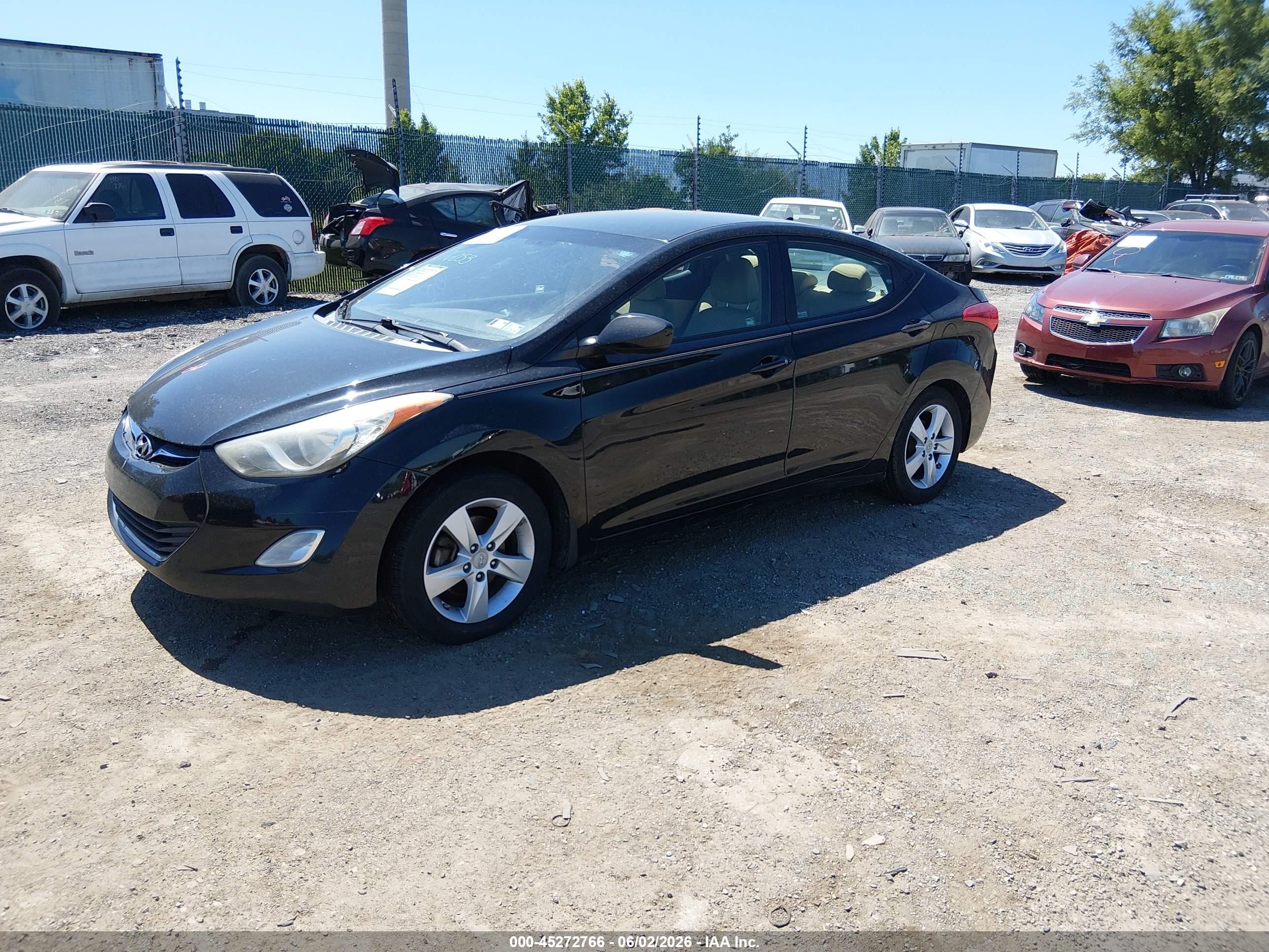 2013 Hyundai Elantra Gls Black vin: 5NPDH4AEXDH166384