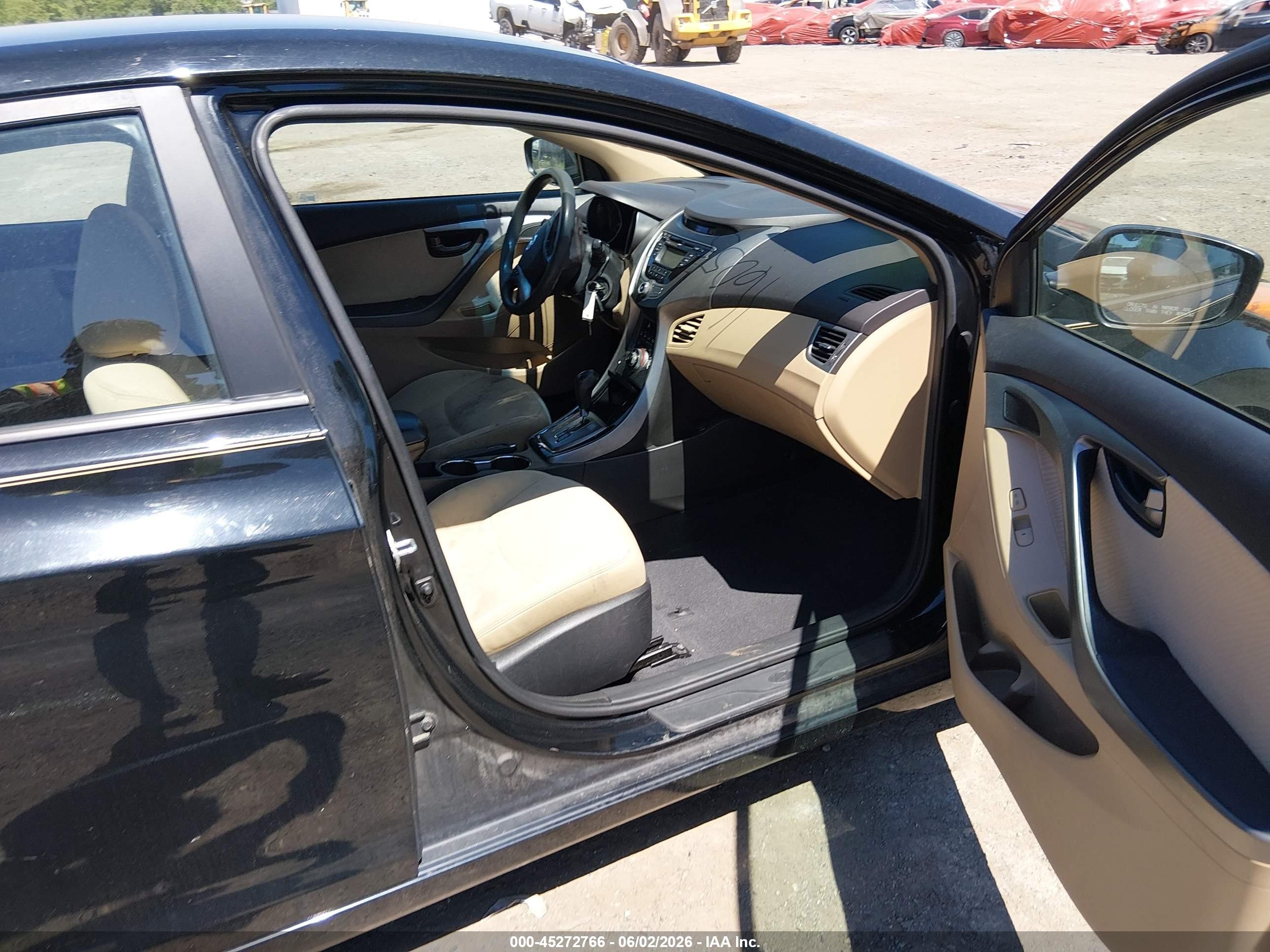 2013 Hyundai Elantra Gls Black vin: 5NPDH4AEXDH166384