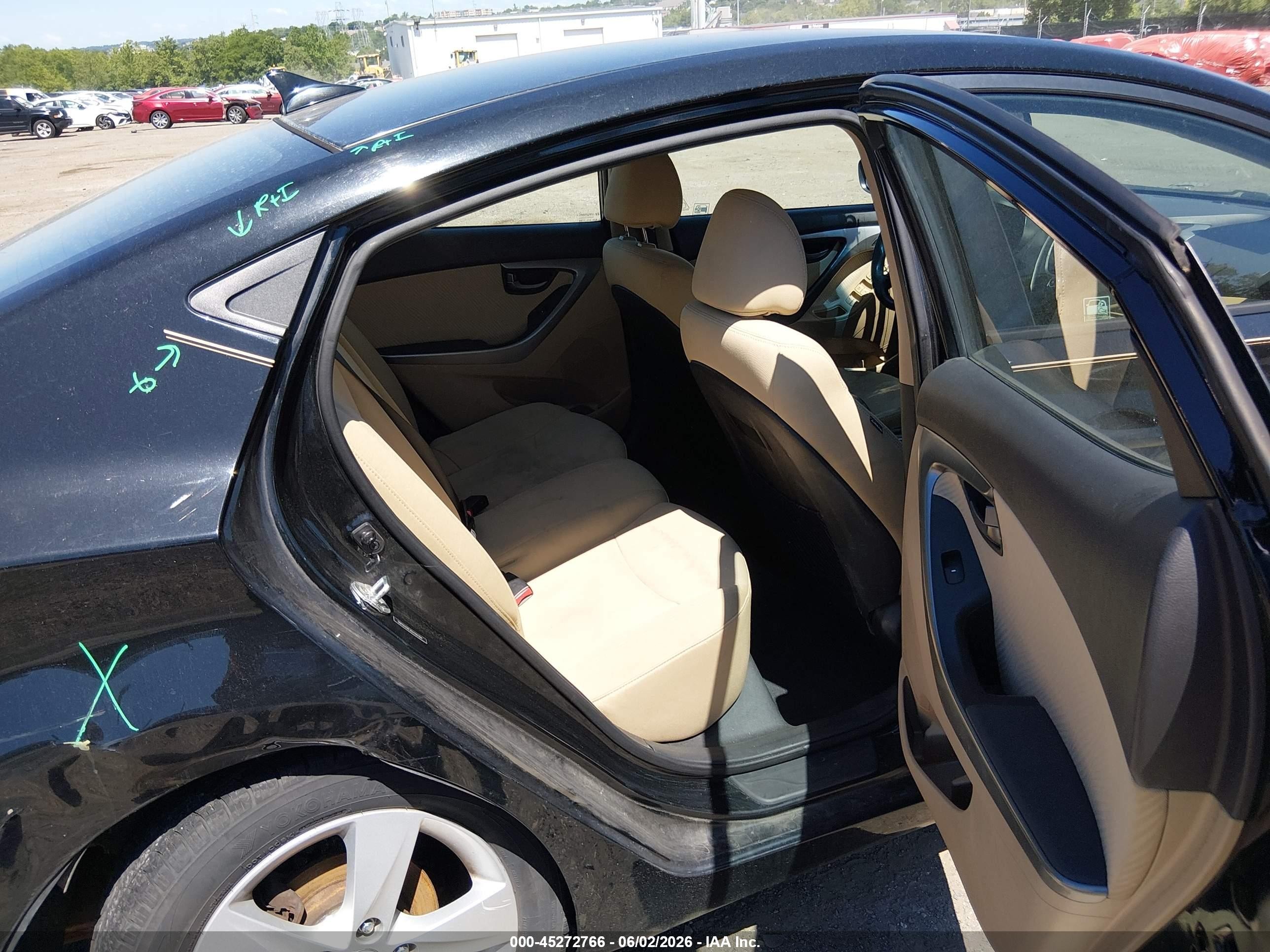2013 Hyundai Elantra Gls Black vin: 5NPDH4AEXDH166384